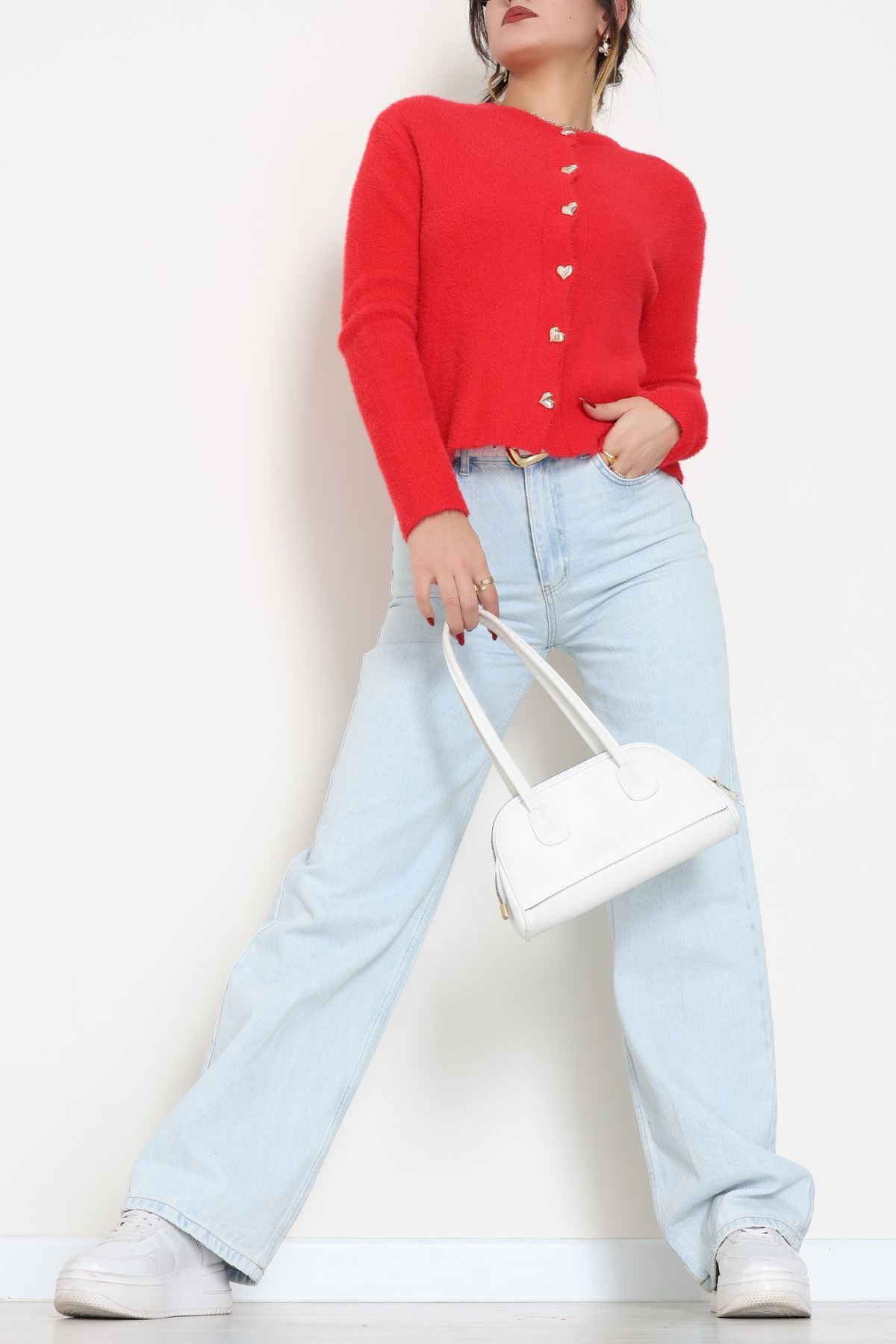 Yumuşak Dokulu Hırka Kırmızı - 70884.1765.