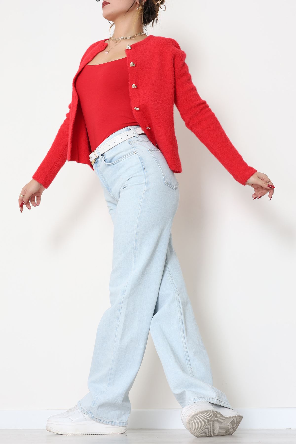 Yumuşak Dokulu Hırka Kırmızı - 70884.1765.