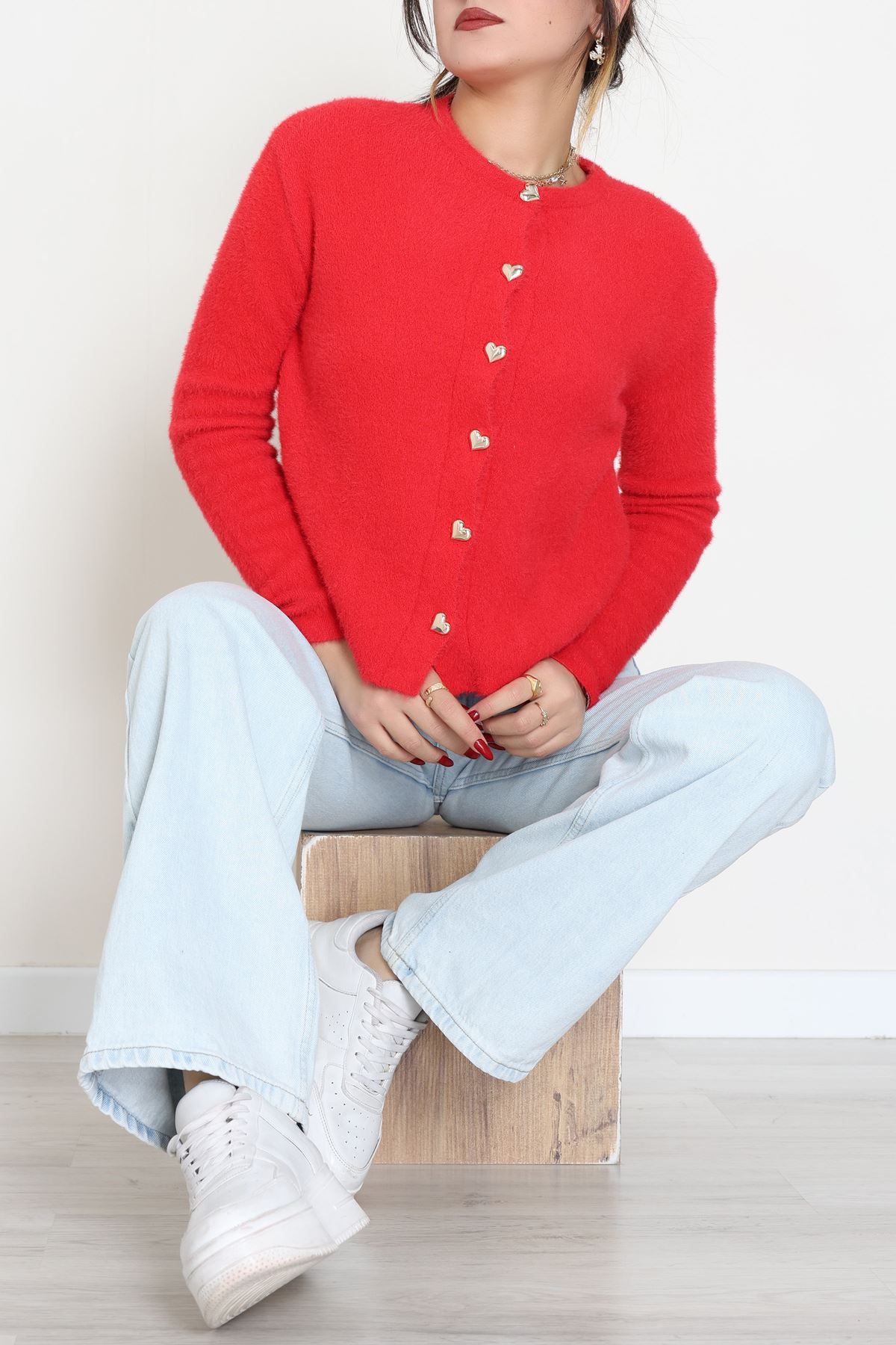 Yumuşak Dokulu Hırka Kırmızı - 70884.1765.