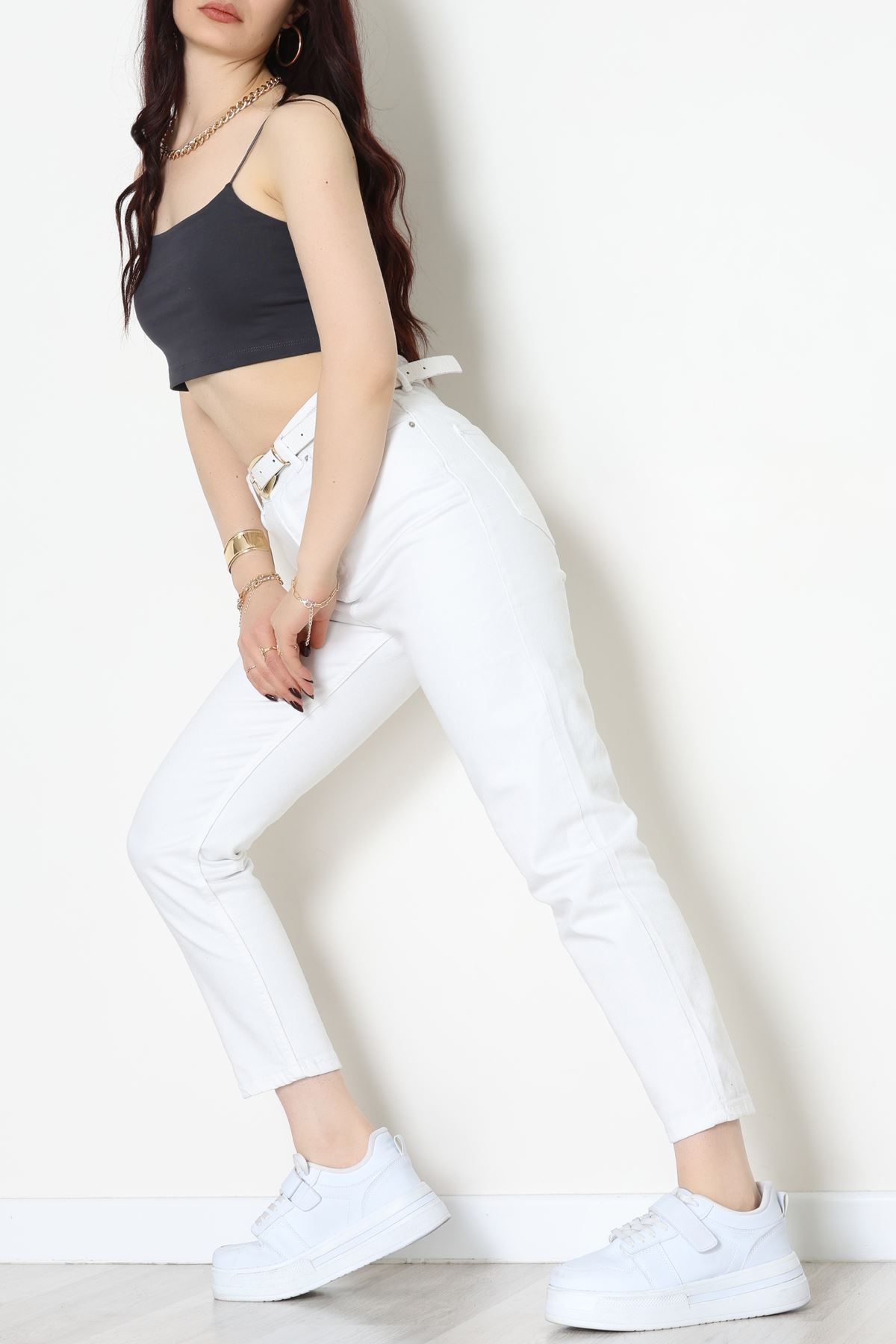 İp Askılı Crop Büstiyer Atlet Füme - 20544.200.