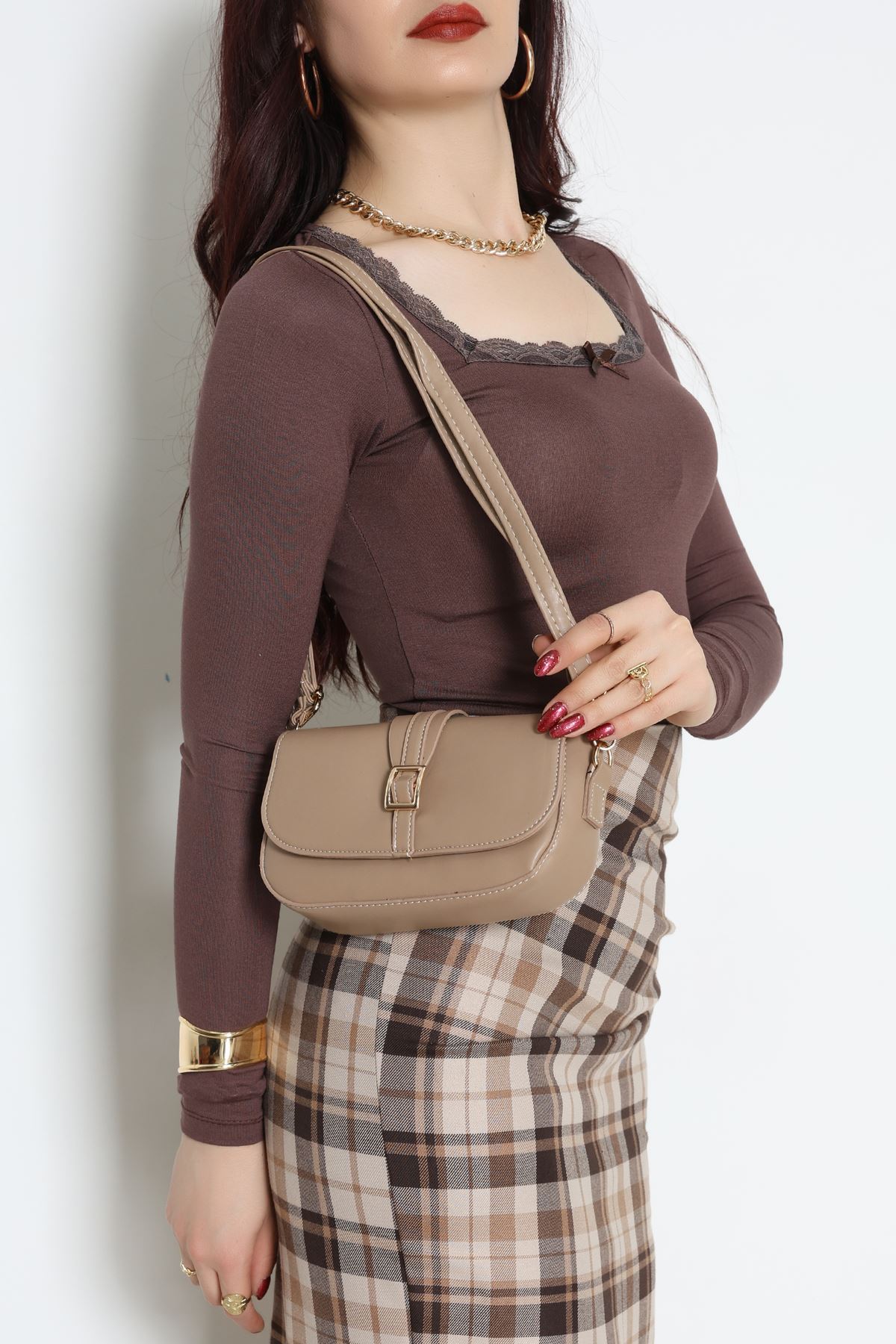 Omuz Çanta Vizon - 3012.1853.