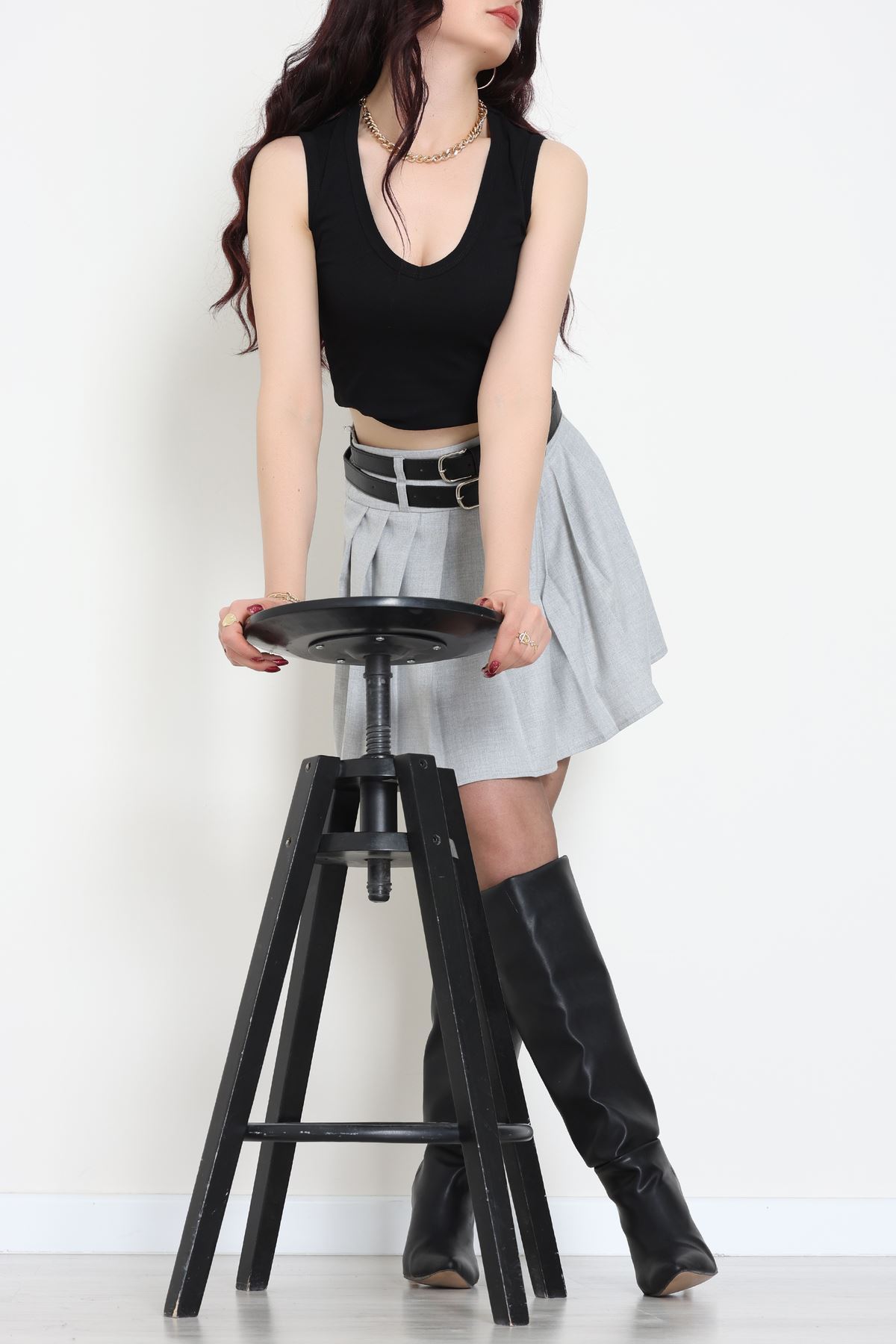 V Yaka Ribana Atlet Siyah - 21899.200.