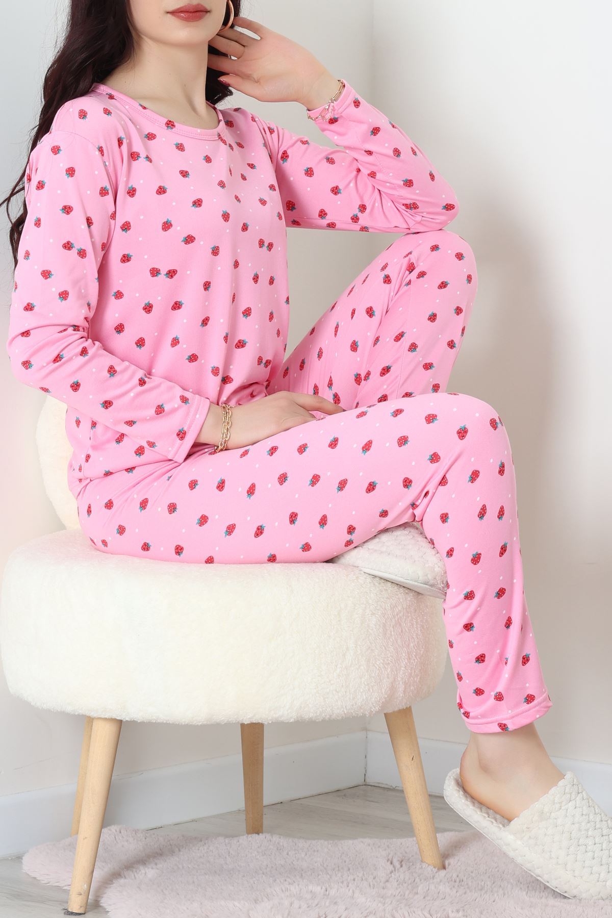 Sandy Alt Üst Aynı Pijama Takımı Pembeçilek - 52166.1048.
