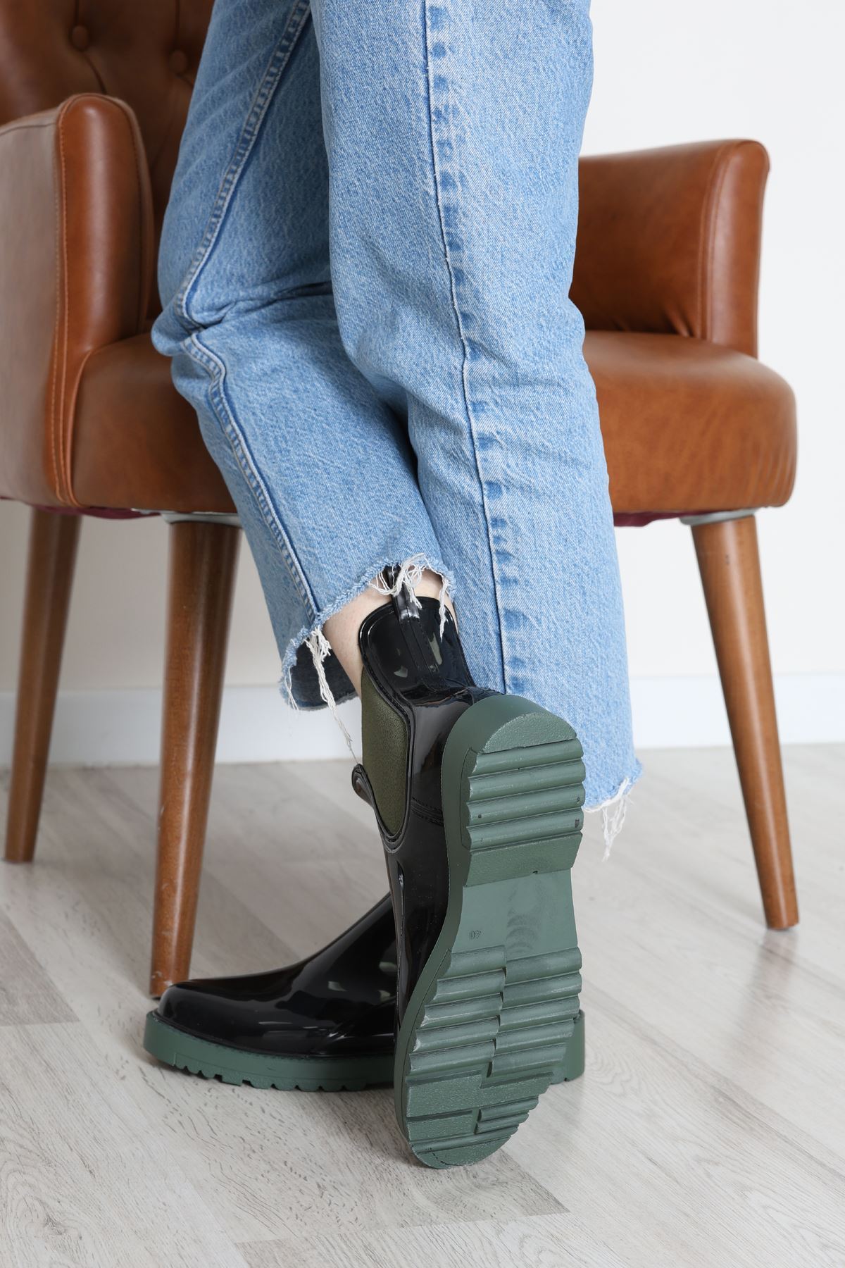 Lastik Detaylı Bot Siyahruganyeşil - 31845.264.