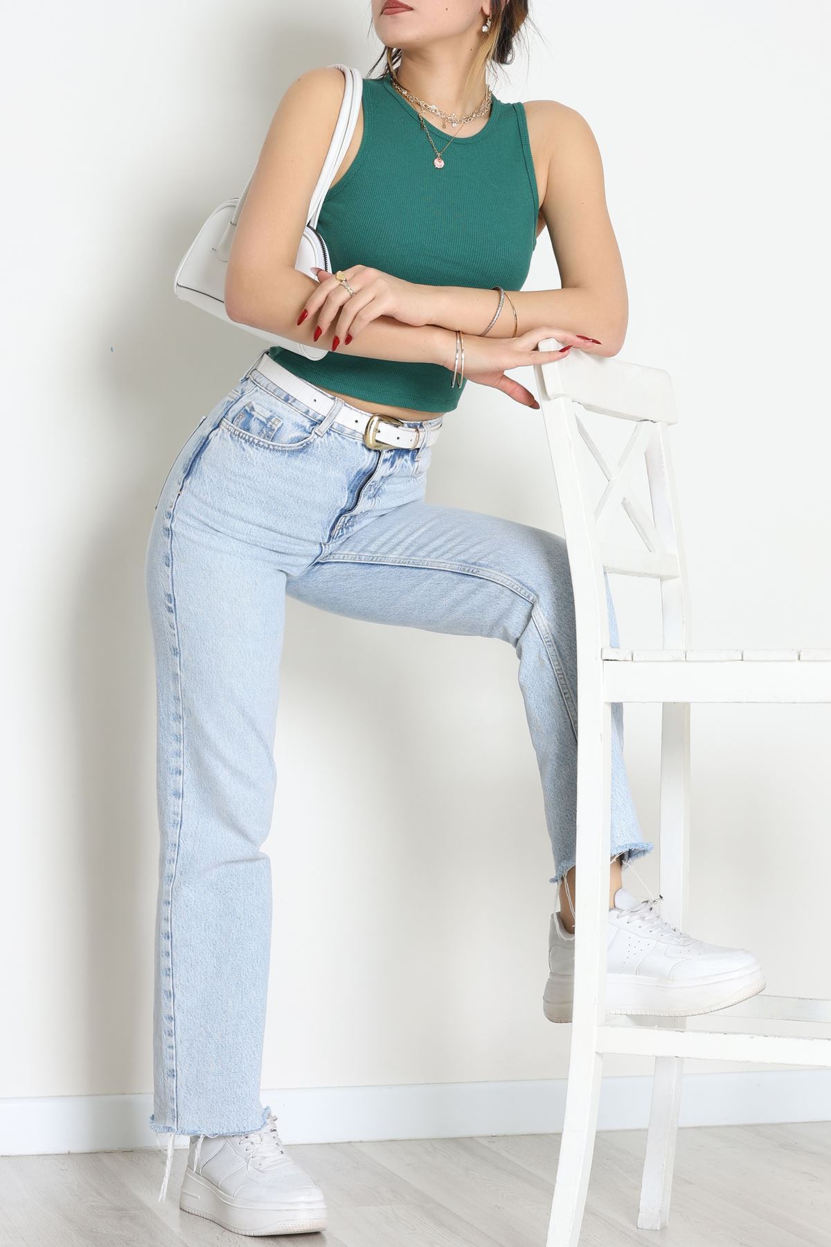 Bisiklet Yaka Kaşkorse Atlet Yeşil - 21172.200.