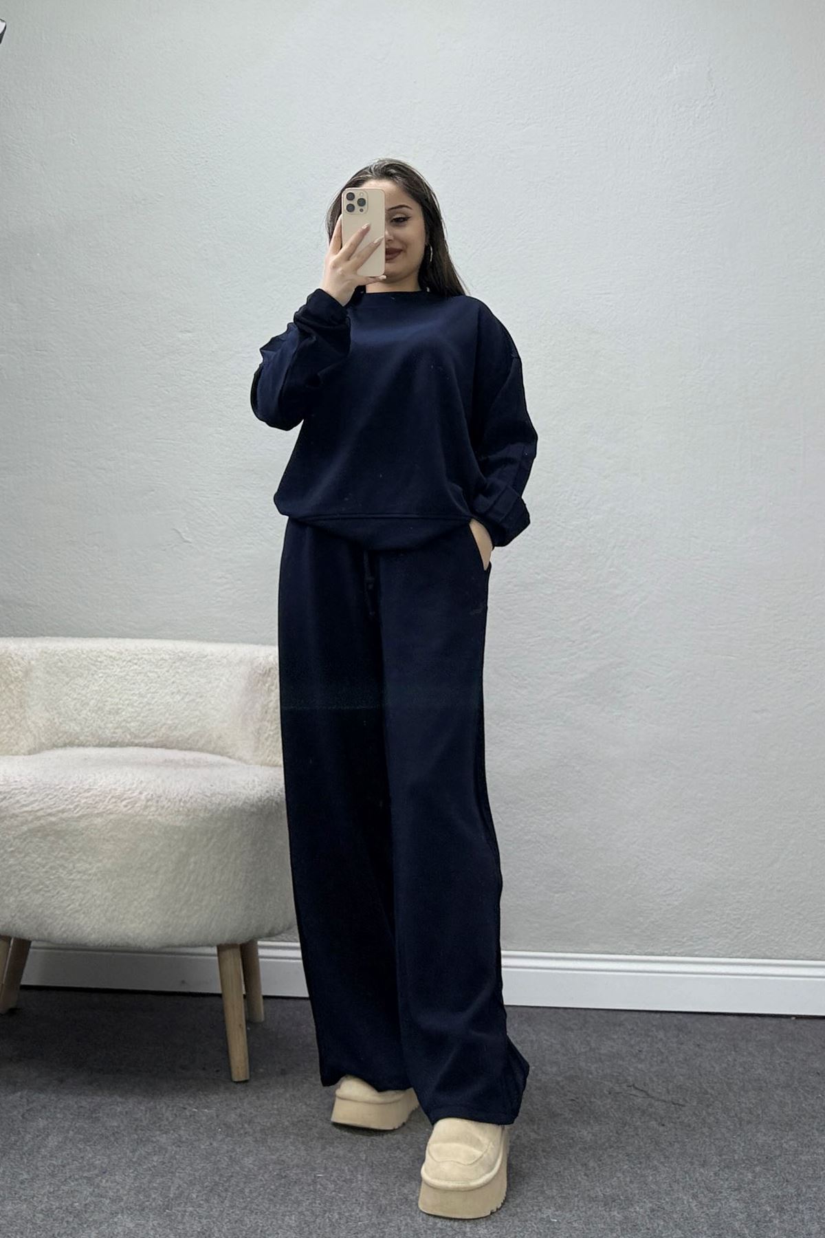 Kendinden Şeritli Takım Lacivert - 4125.1247.