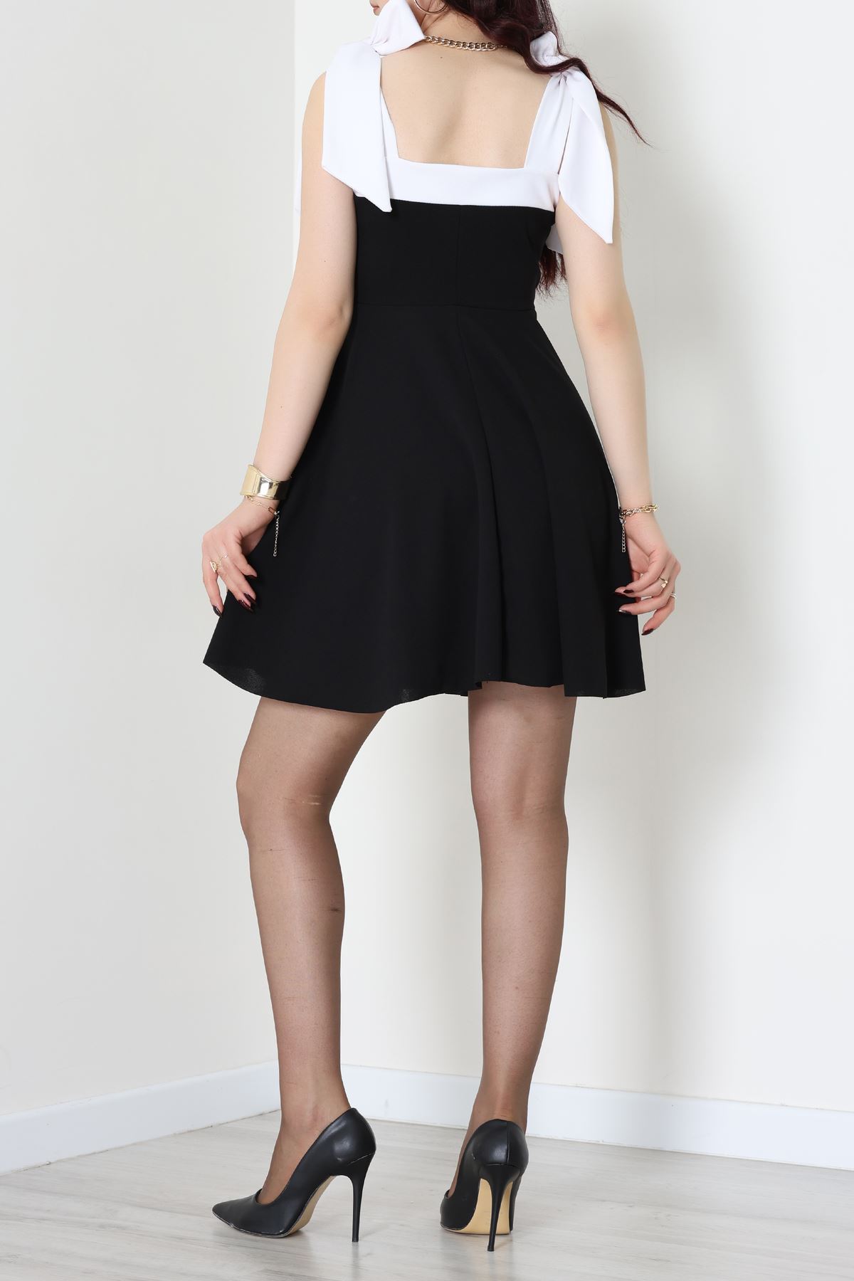 Fiyonk Detaylı Elbise Siyah - 583221.1592.