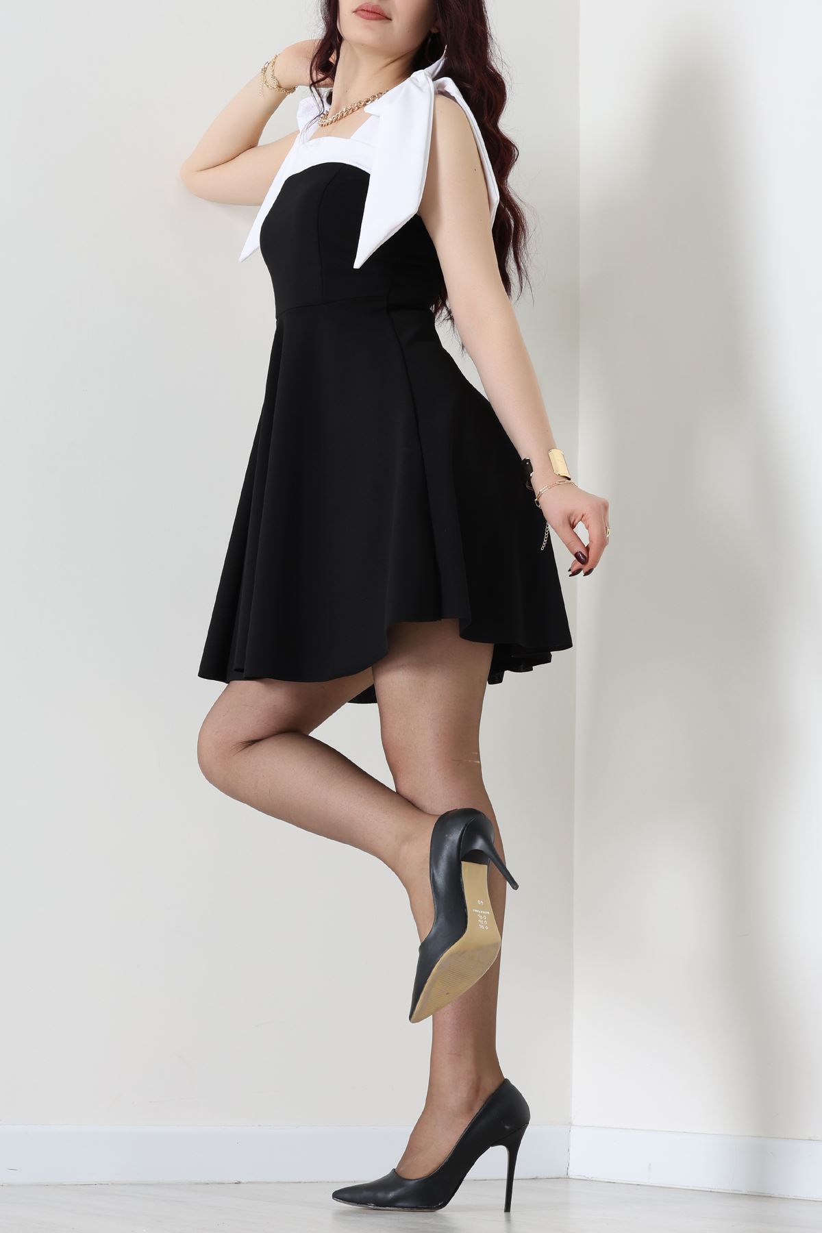 Fiyonk Detaylı Elbise Siyah - 583221.1592.