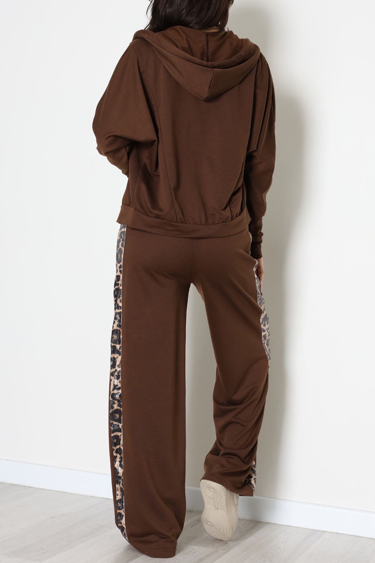 Pul Garnili 2 İplik Eşofman Takımı Kahve - 50799.1857.