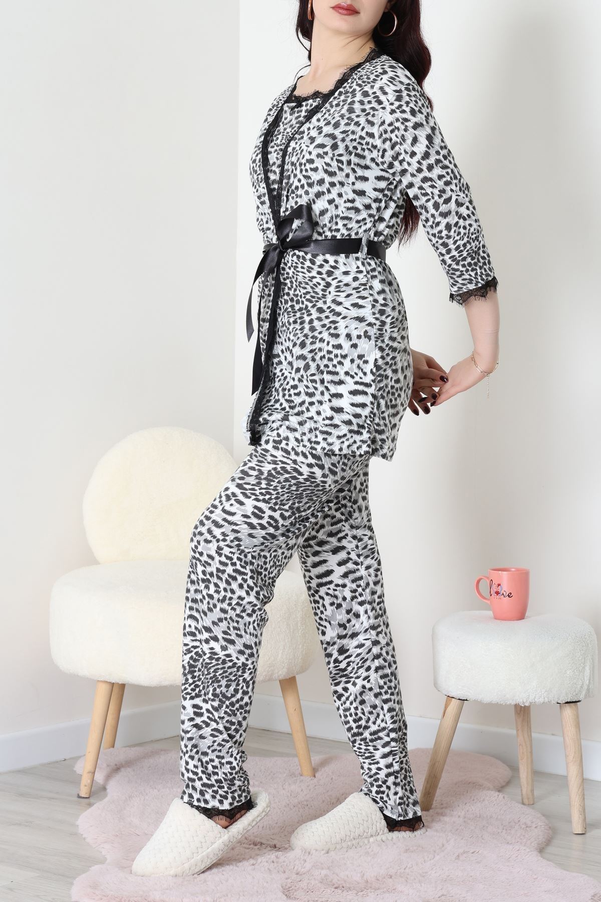3'Lü Pijama Seti Leopar - 52170.2123.