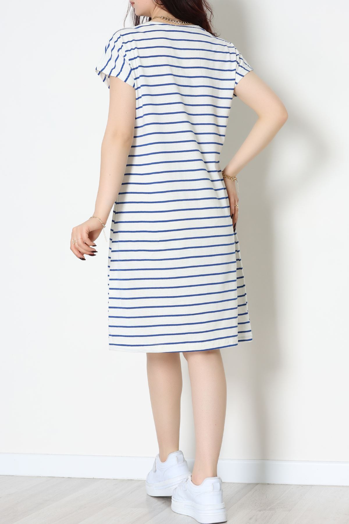 Fermuarlı Süprem Penye Elbise Beyazlaci - 70825.1567.