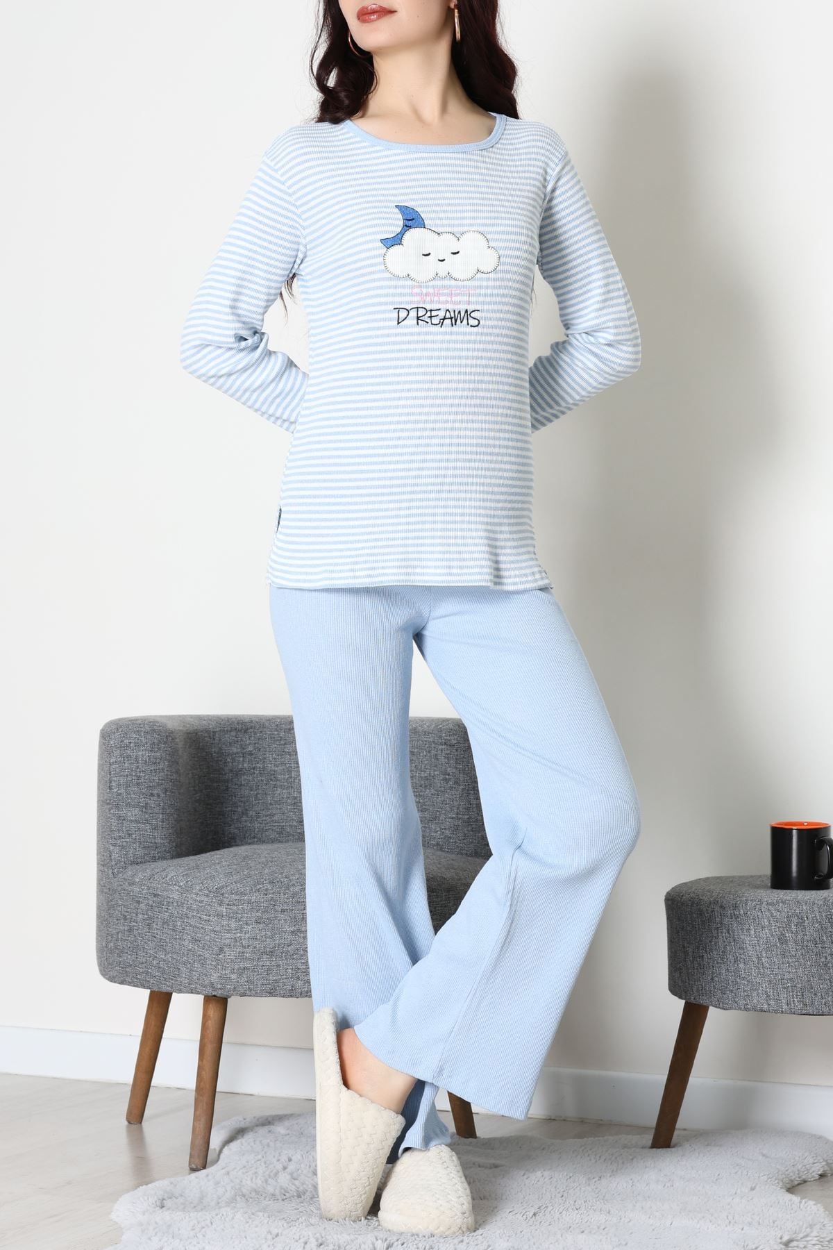 Kaşkorse Pijama Takımı Mavi - 52141.1567.