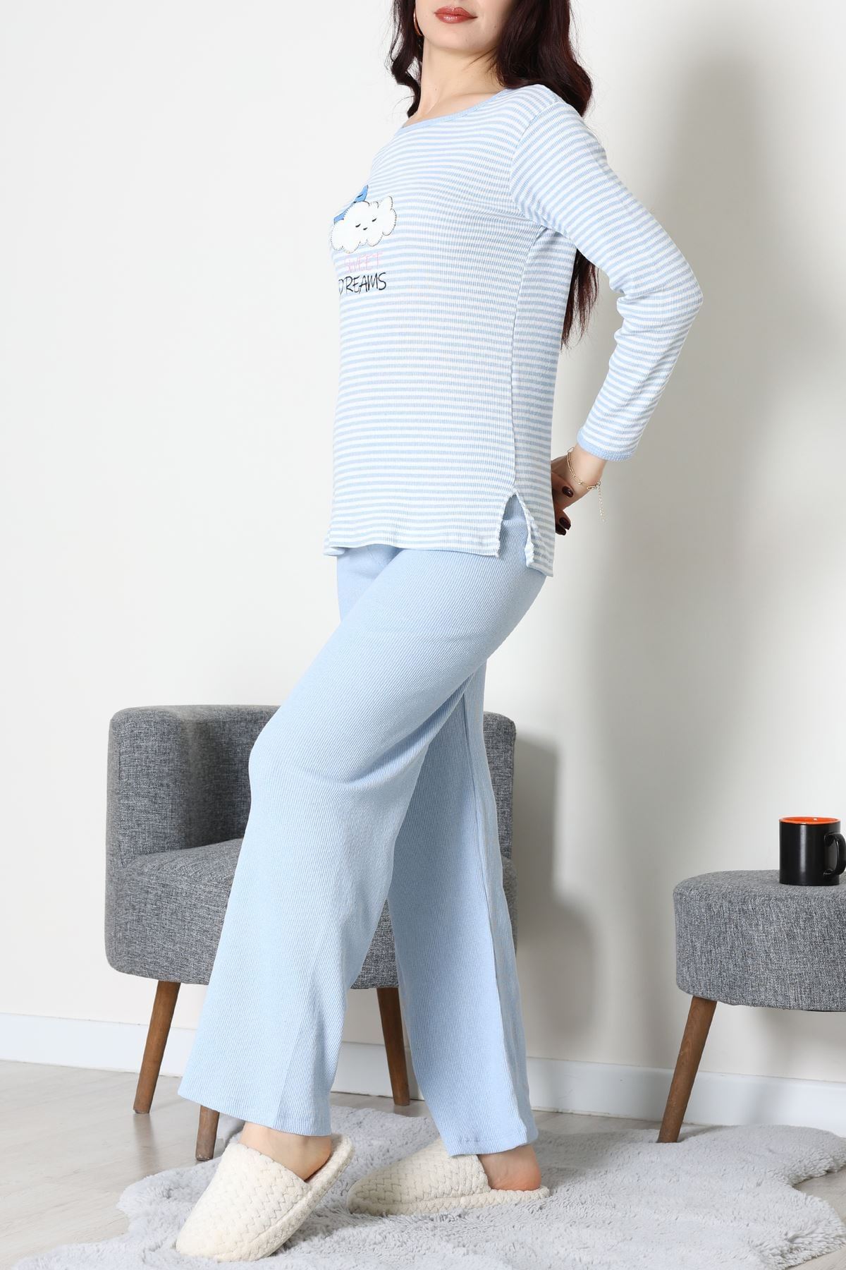 Kaşkorse Pijama Takımı Mavi - 52141.1567.