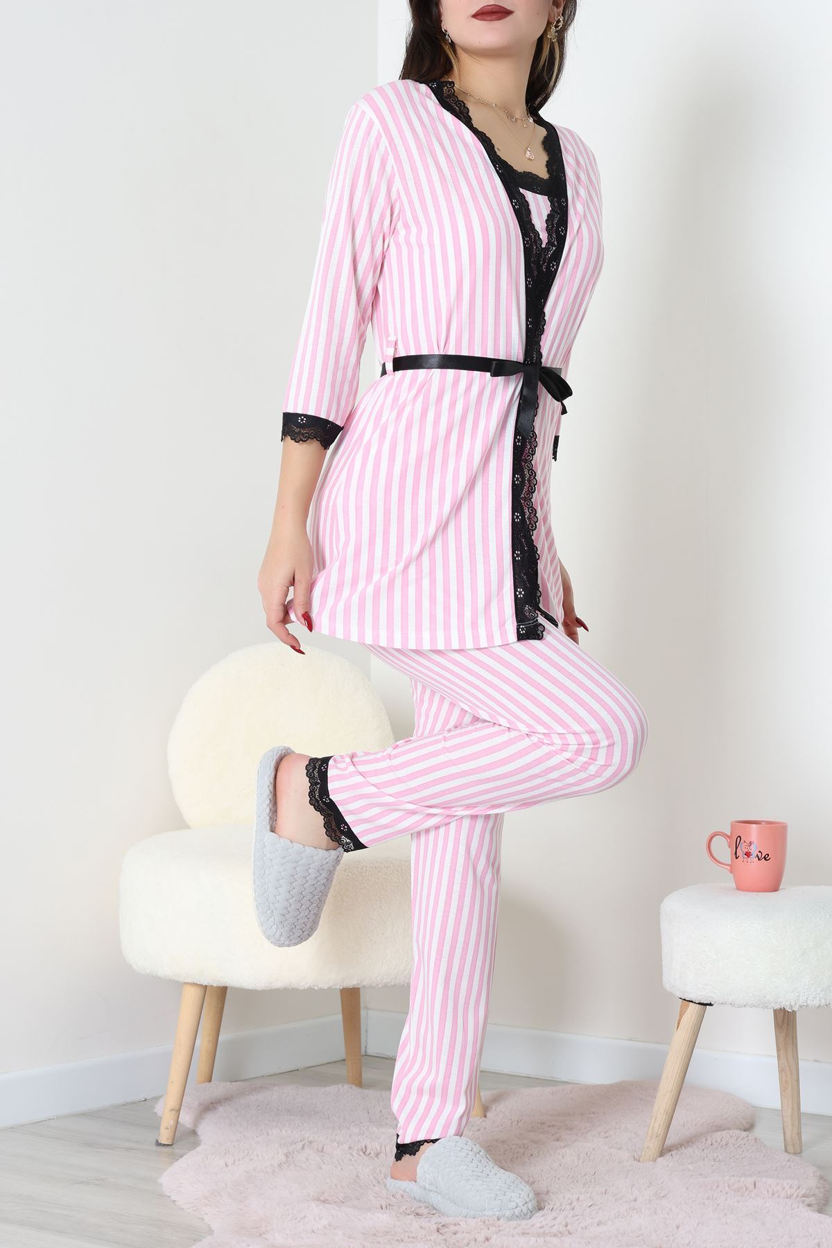 3'Lü Pijama Seti Pembeçizgi - 52170.2123.