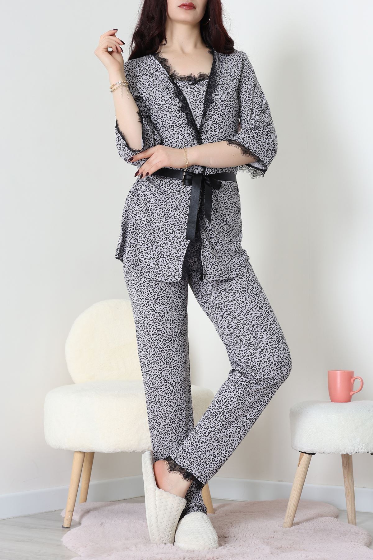 3'Lü Pijama Seti Leoparsiyah - 52170.2123.