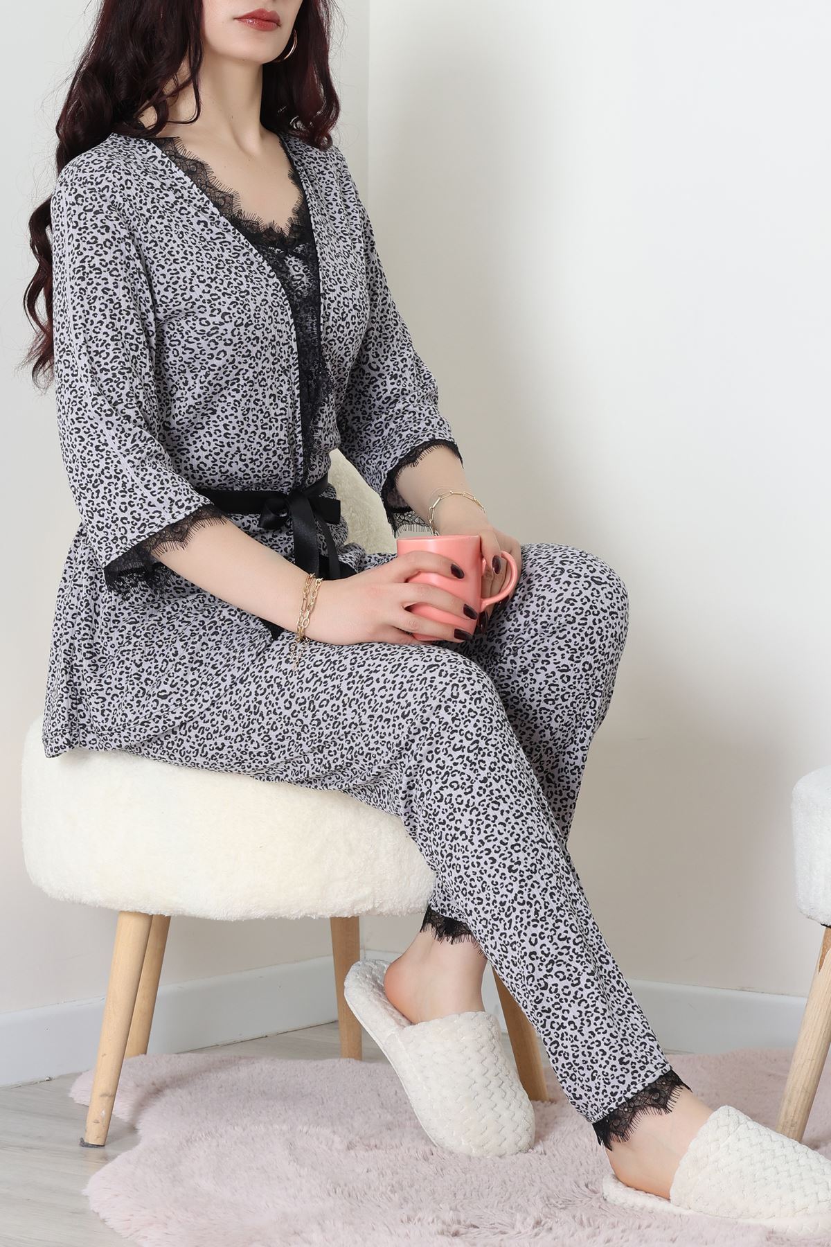 3'Lü Pijama Seti Leoparsiyah - 52170.2123.