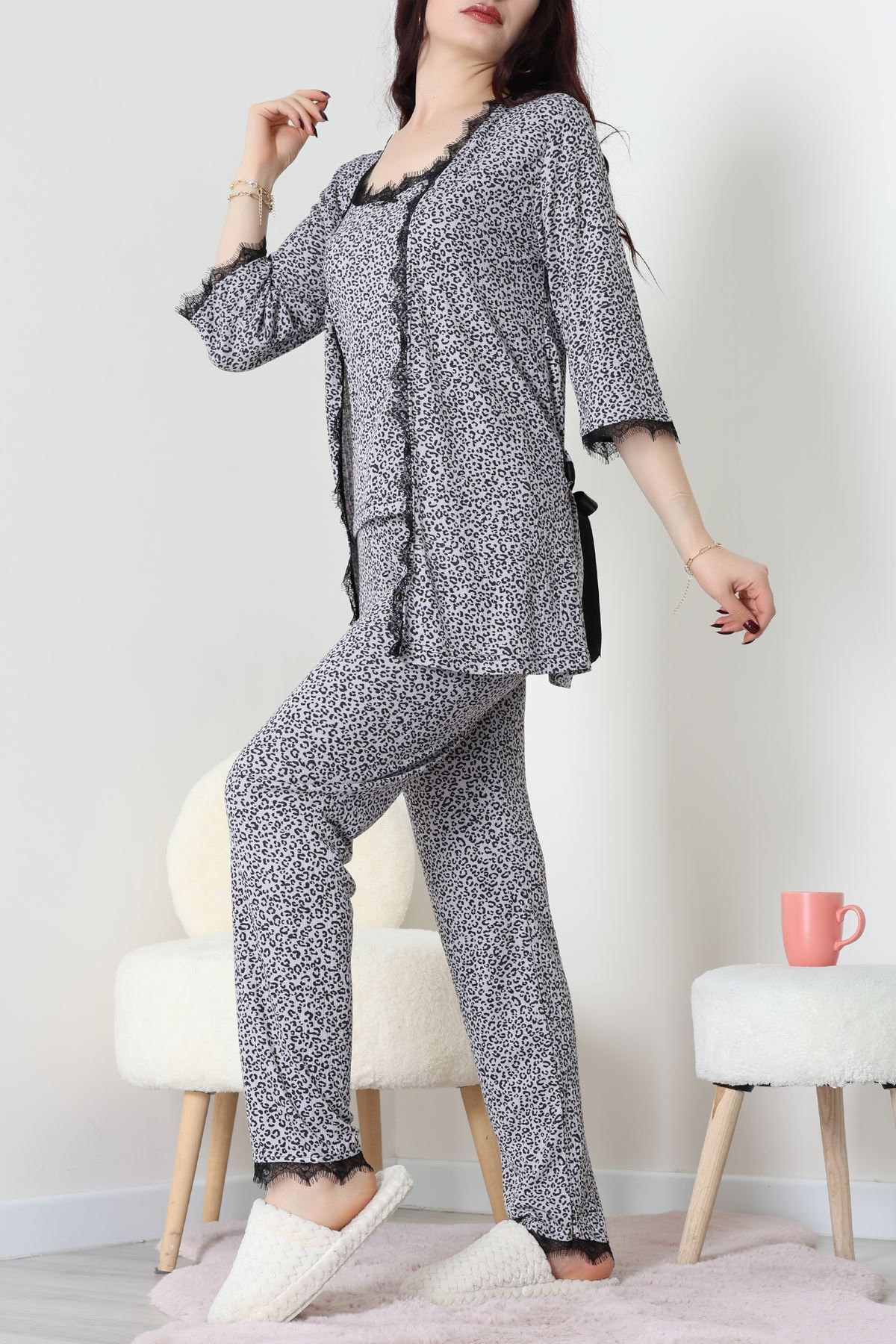 3'Lü Pijama Seti Leoparsiyah - 52170.2123.