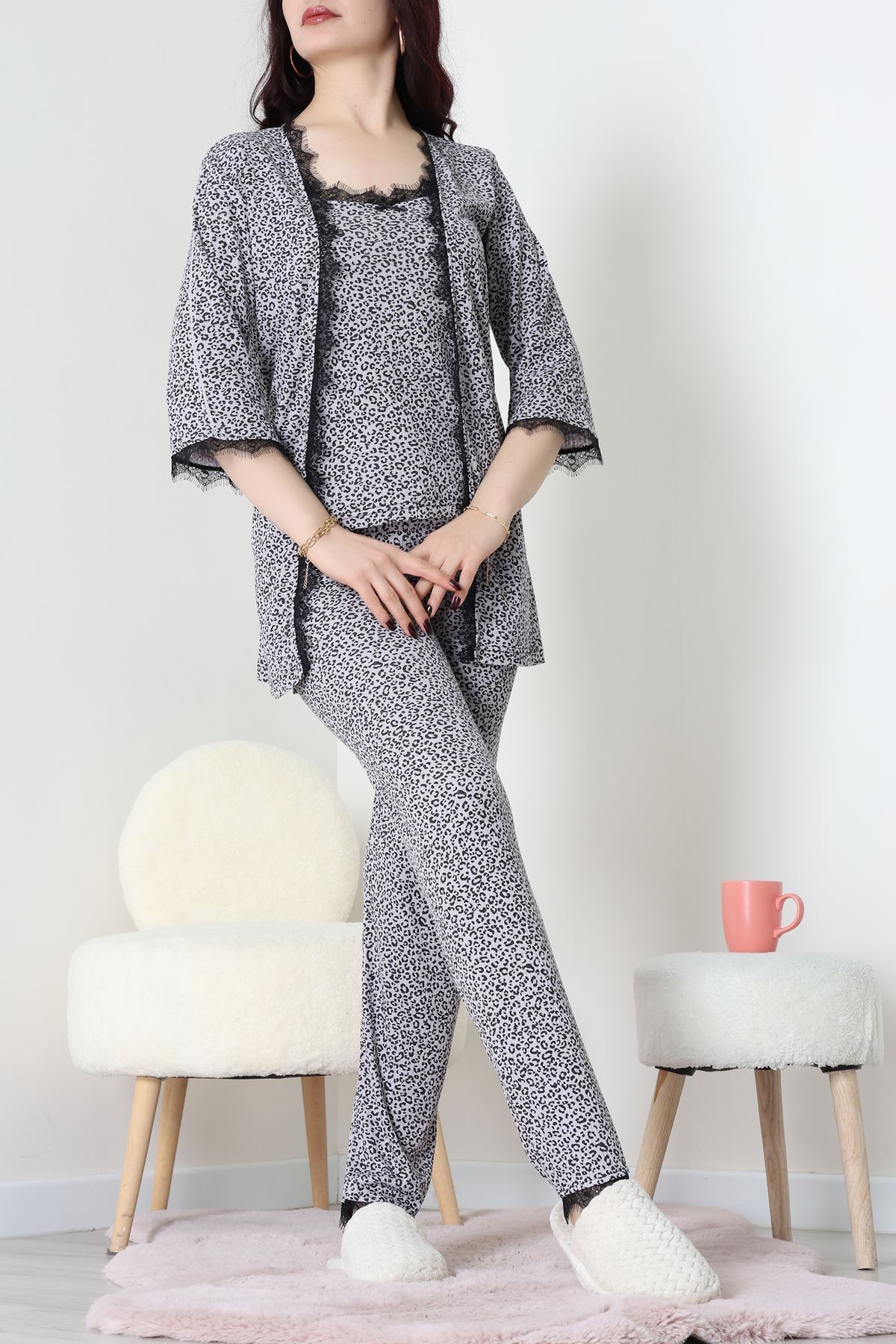 3'Lü Pijama Seti Leoparsiyah - 52170.2123.