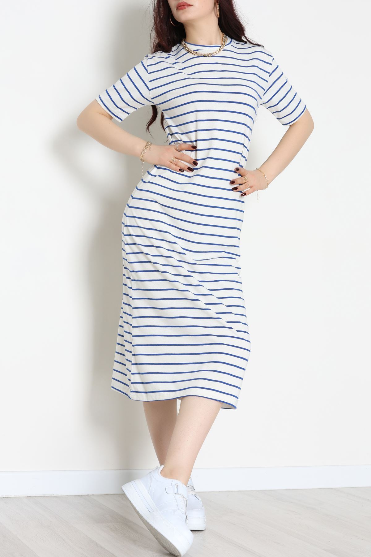 Bisiklet Yaka Süprem Penye Elbise Beyazlaci - 70824.1567.