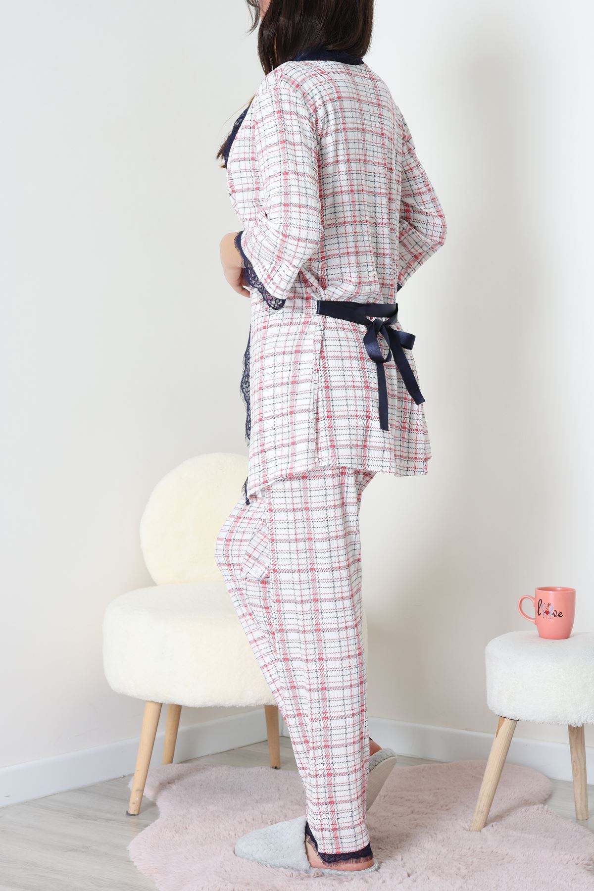 3'Lü Pijama Seti Ekruekose - 52170.2123.