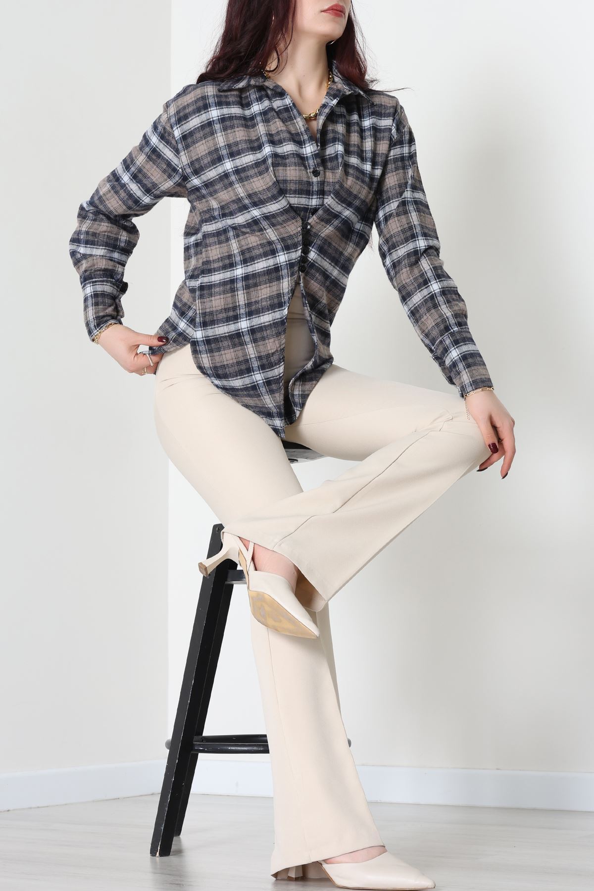 Ekose Gömlek Vizon - 4139.1247.