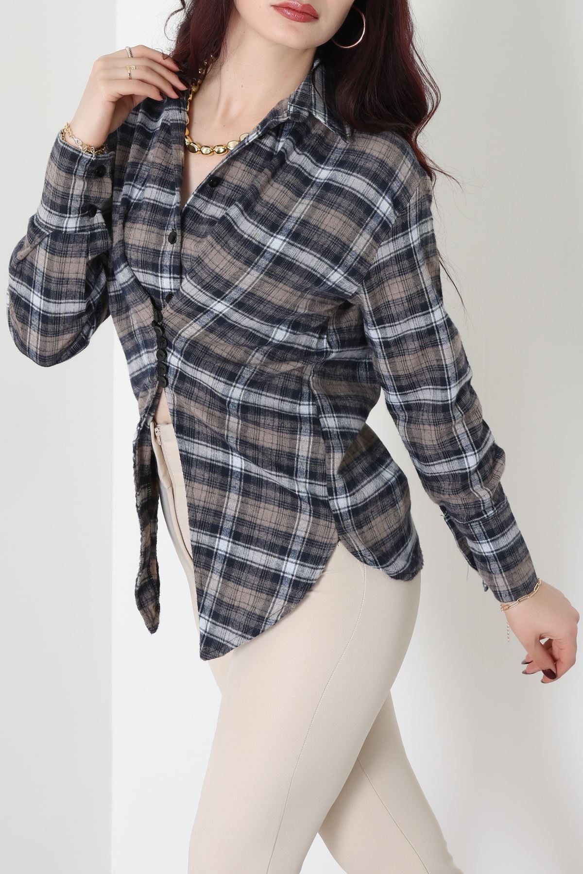 Ekose Gömlek Vizon - 4139.1247.