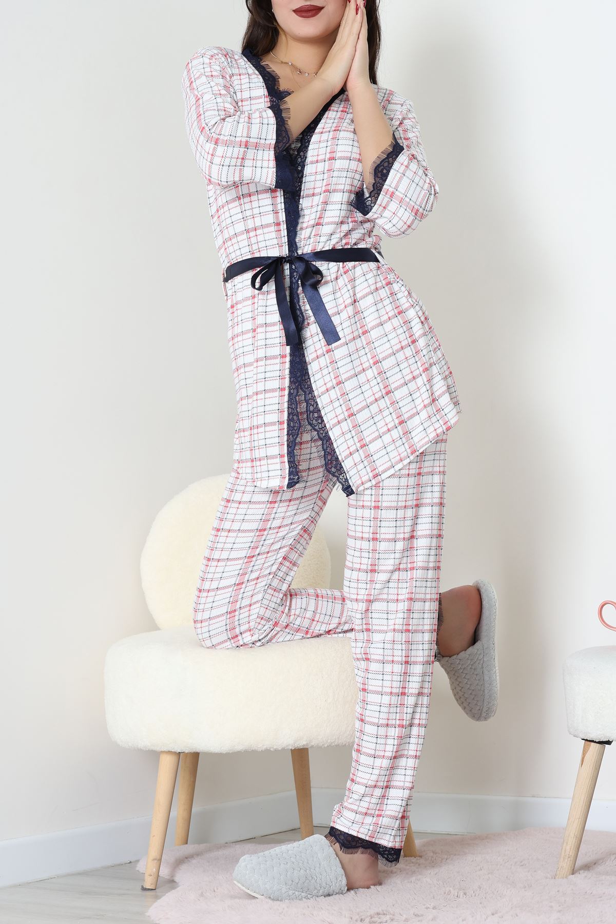 3'Lü Pijama Seti Ekruekose - 52170.2123.