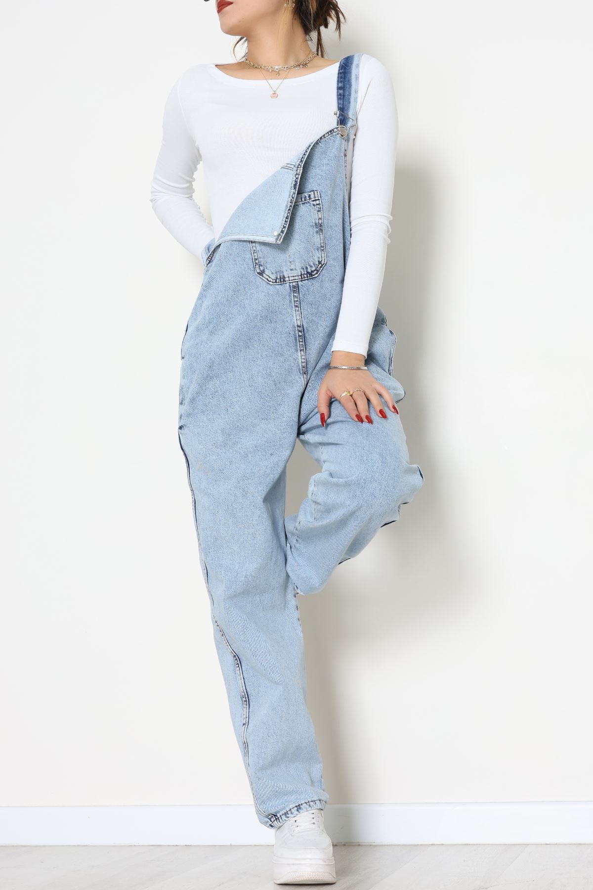 Oversize Kot Salopet Mavi - 31872.2088.