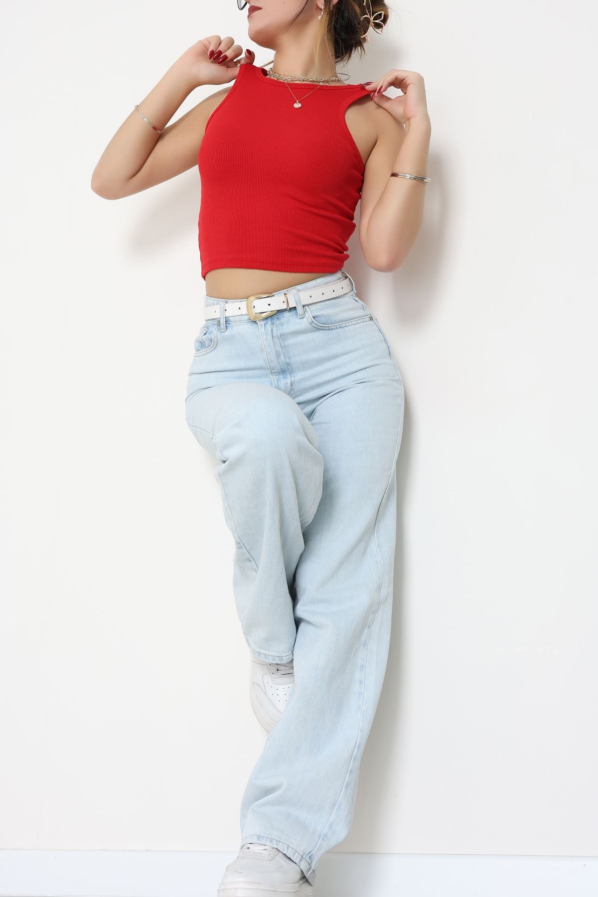 Bisiklet Yaka Kaşkorse Atlet Kırmızı - 21172.200.