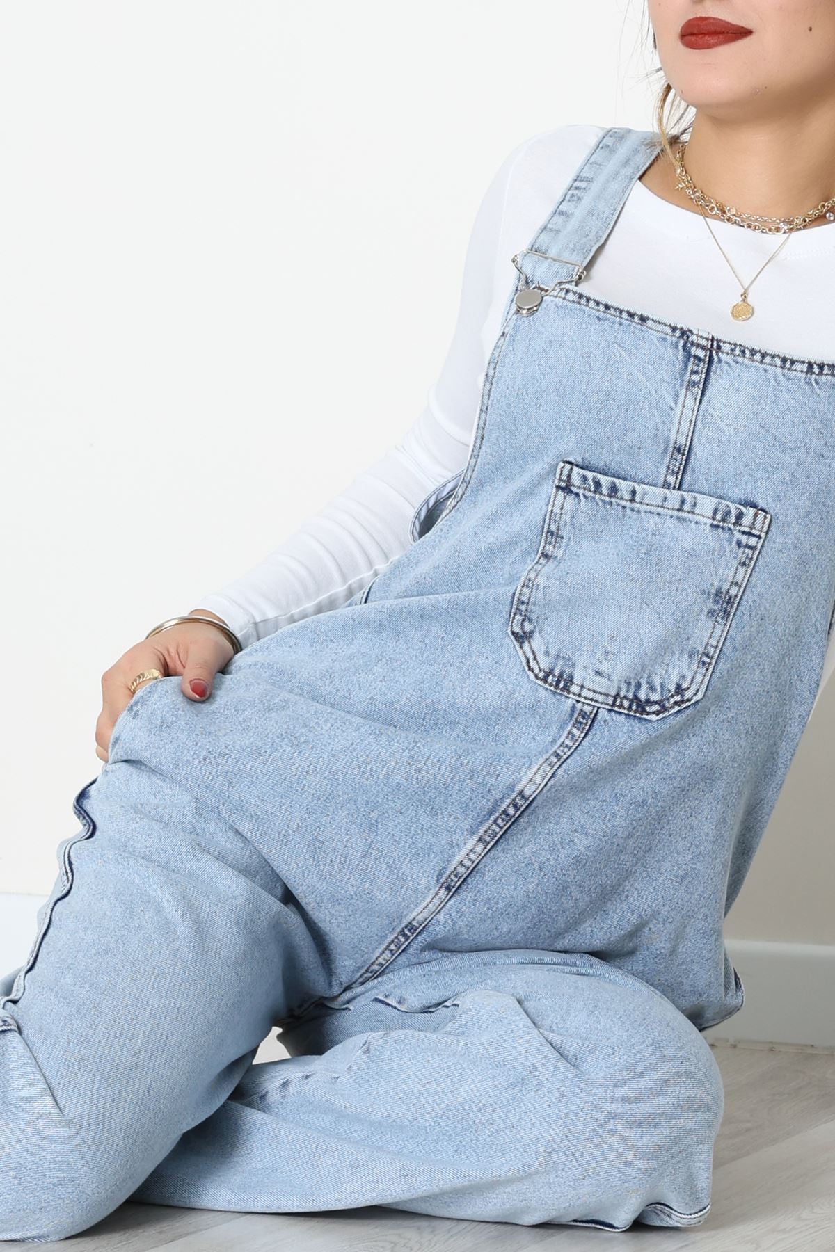 Oversize Kot Salopet Mavi - 31872.2088.