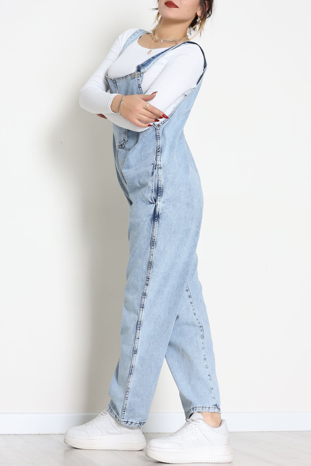 Oversize Kot Salopet Mavi - 31872.2088.