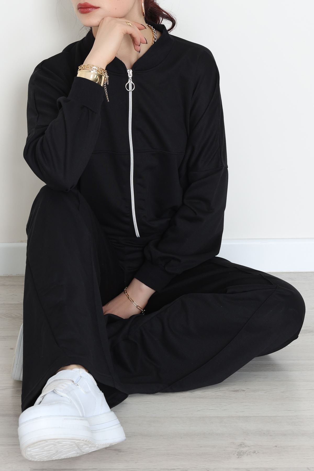 2 İplik Eşofman Takımı Siyah - 55022.1857.