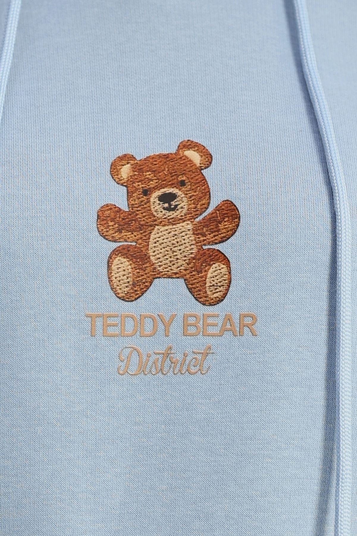 3 İplik Kanguru Cepli Kapşonlu Sweat Bebemavi - 42254.1878.