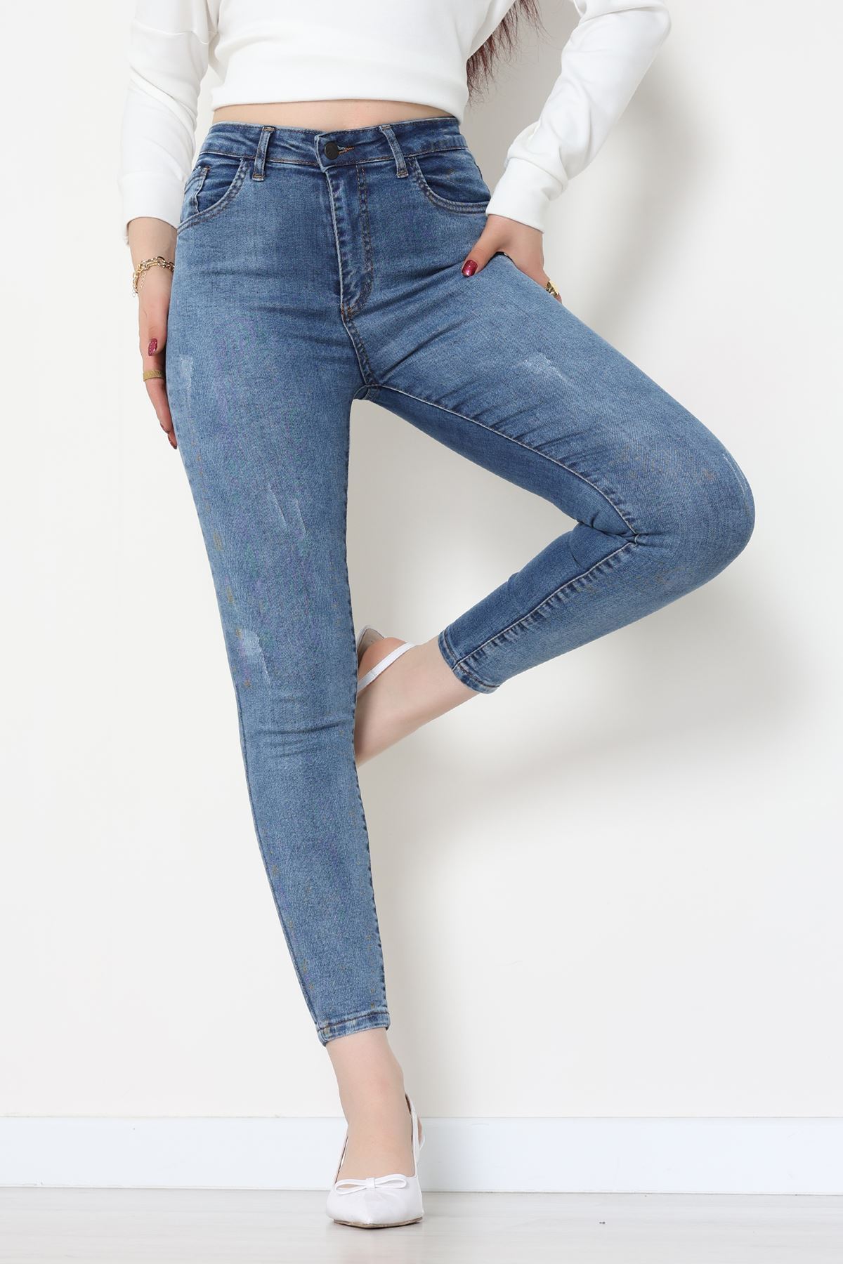 Dar Paça Kot Pantolon Koyumavi - 42901.2128.