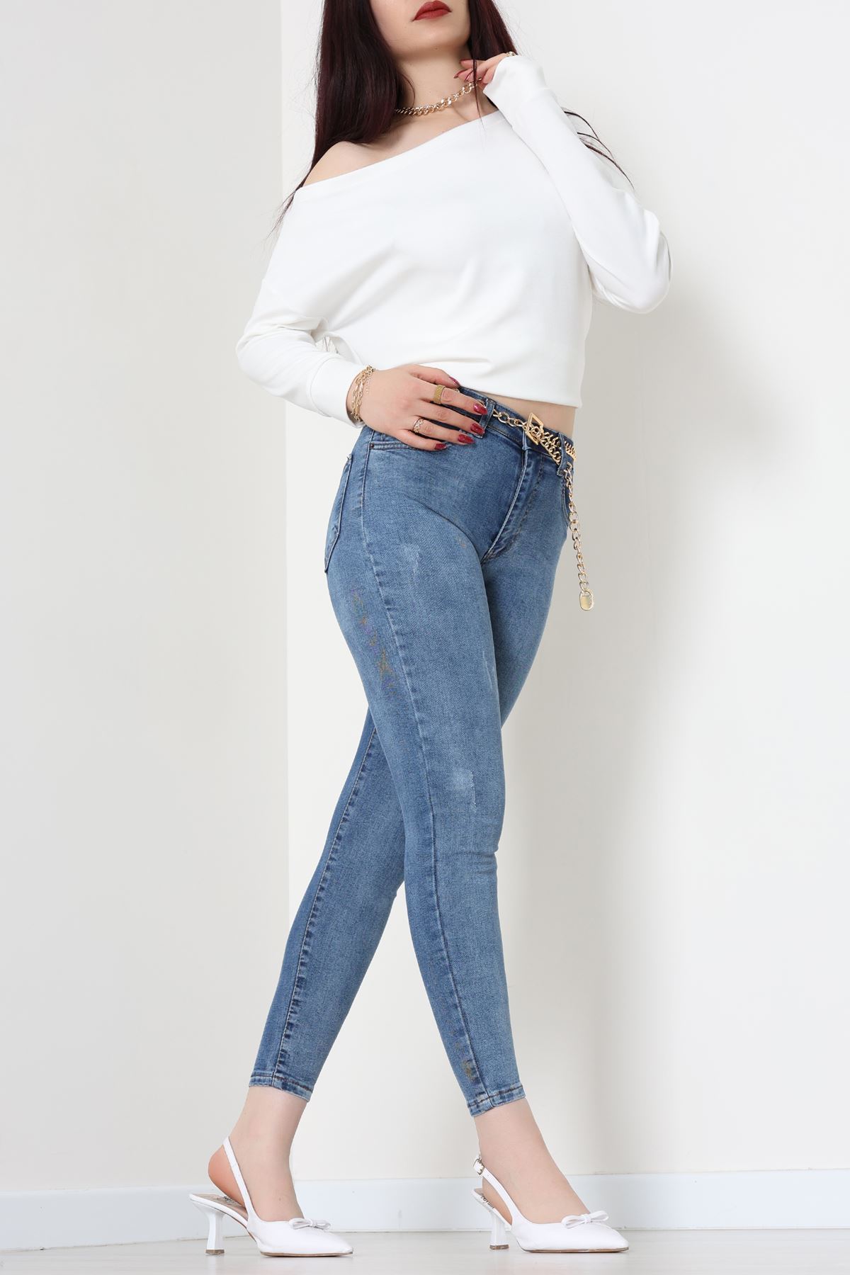 Dar Paça Kot Pantolon Koyumavi - 42901.2128.