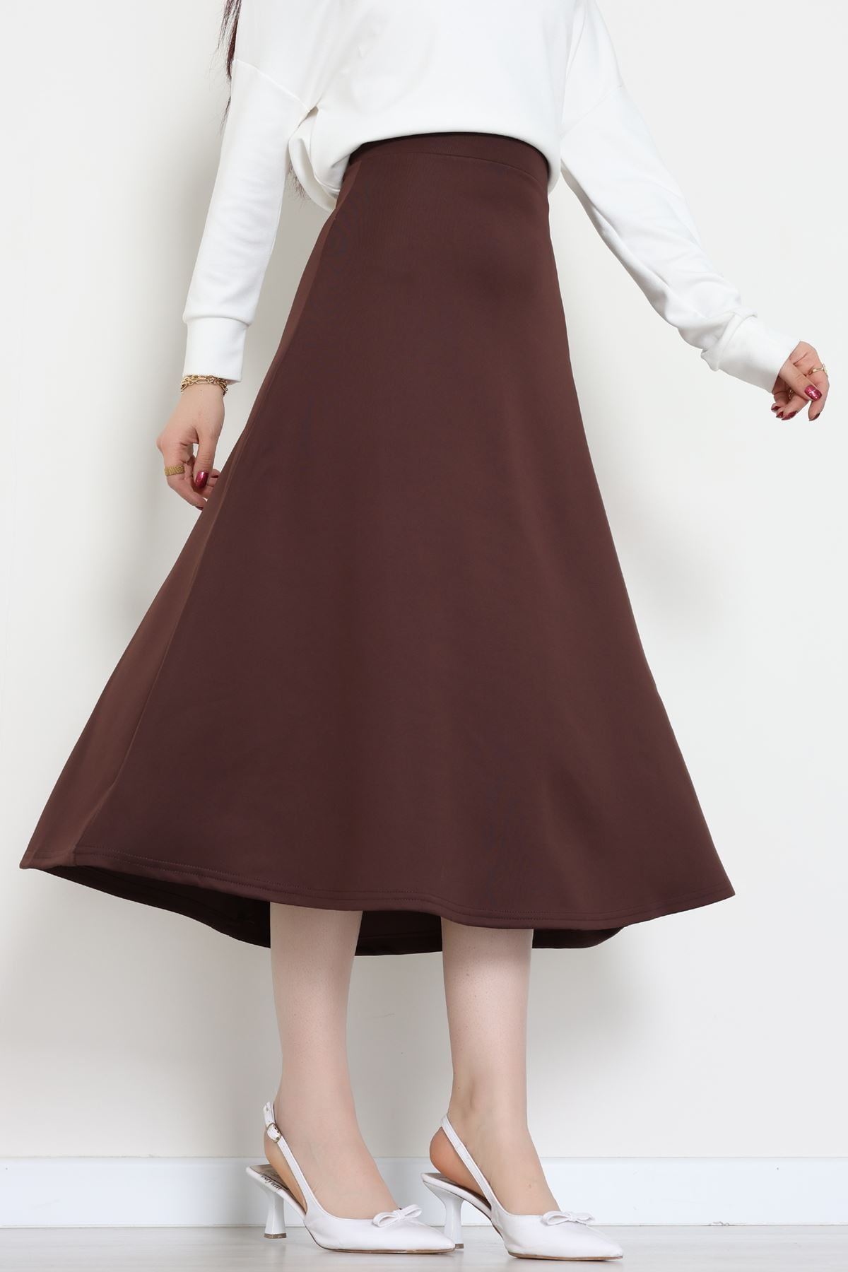 Scuba Kumaş Çan Etek Kahve - 51231.1567.