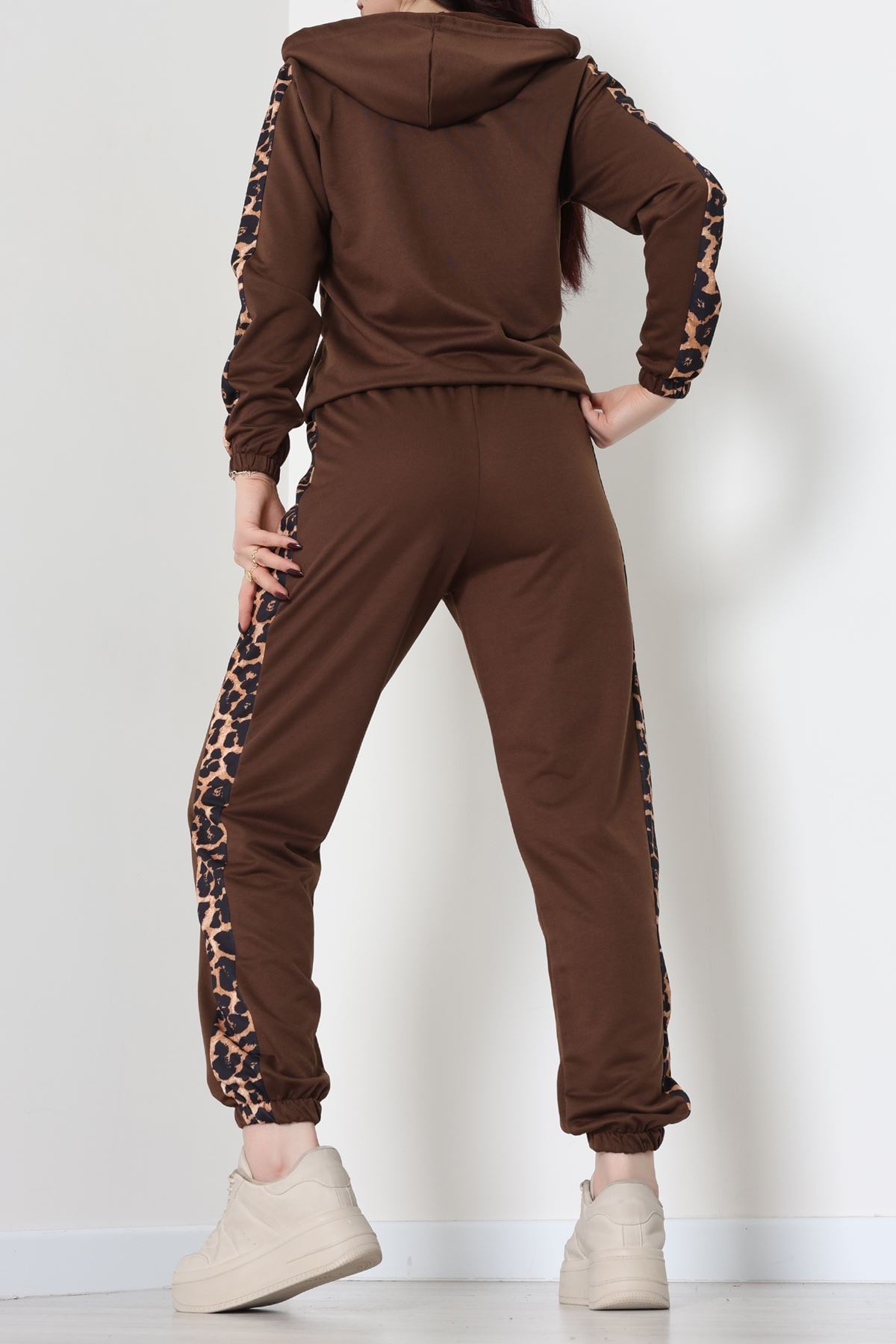 Garnili Fermuarlı 2 İplik Eşofman Takımı Kahve - 50789.1857.