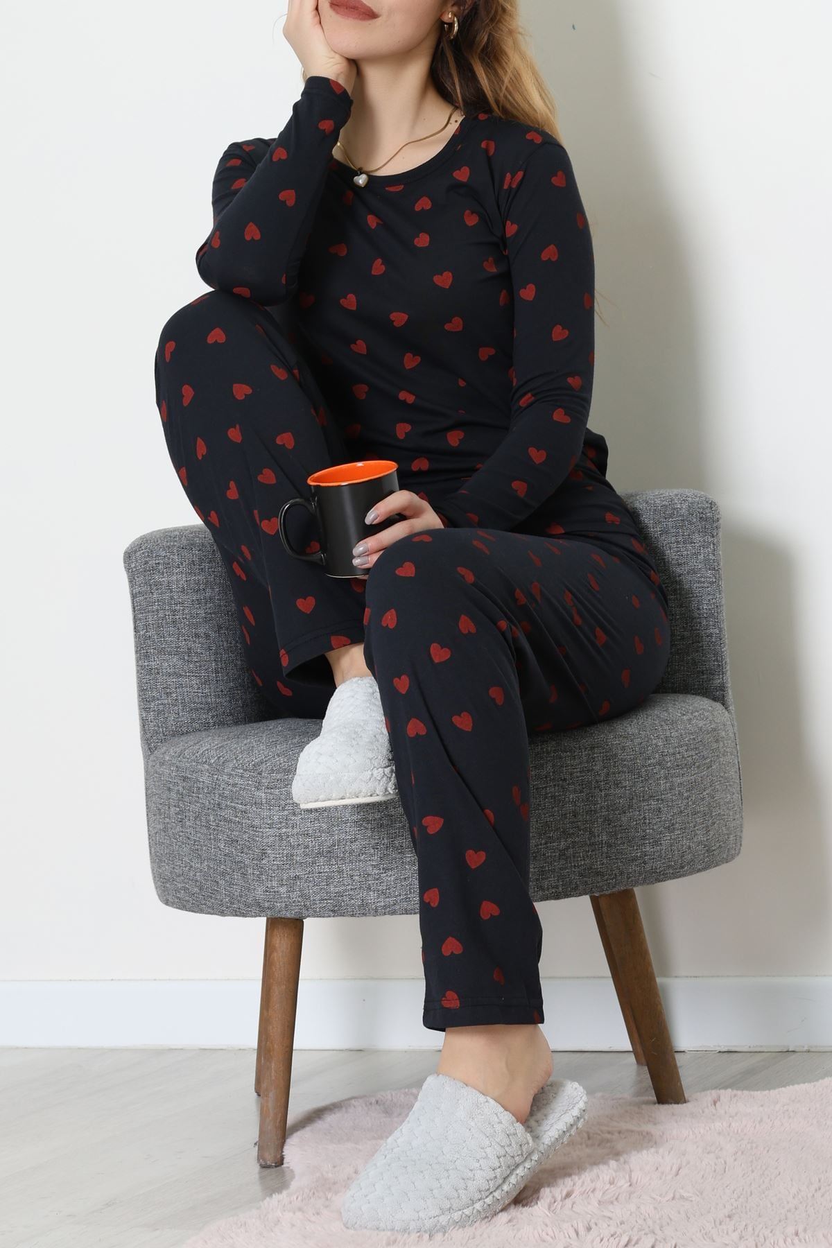 Viskon Pijama Takımı Siyah - 52185.2123.