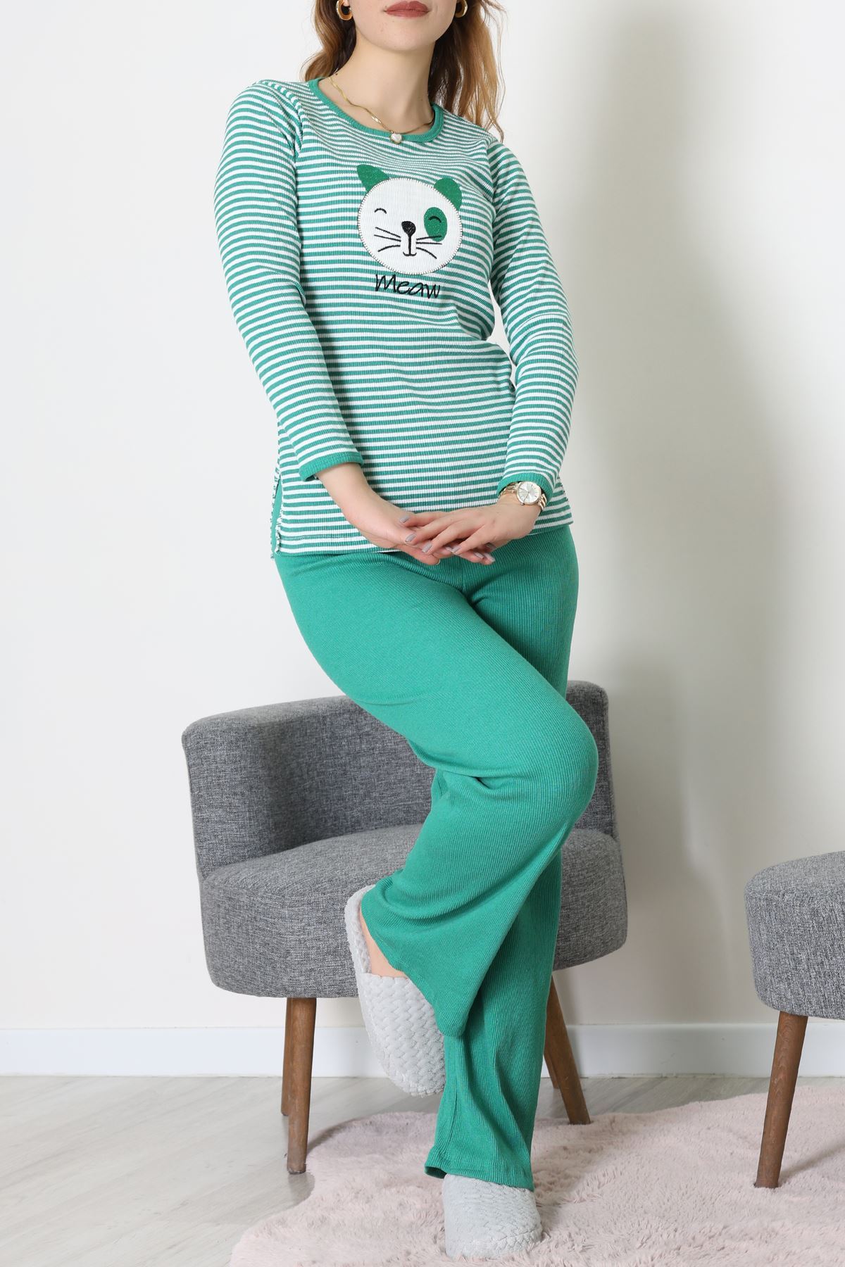 Kaşkorse Pijama Takımı Yeşil - 52141.1567.