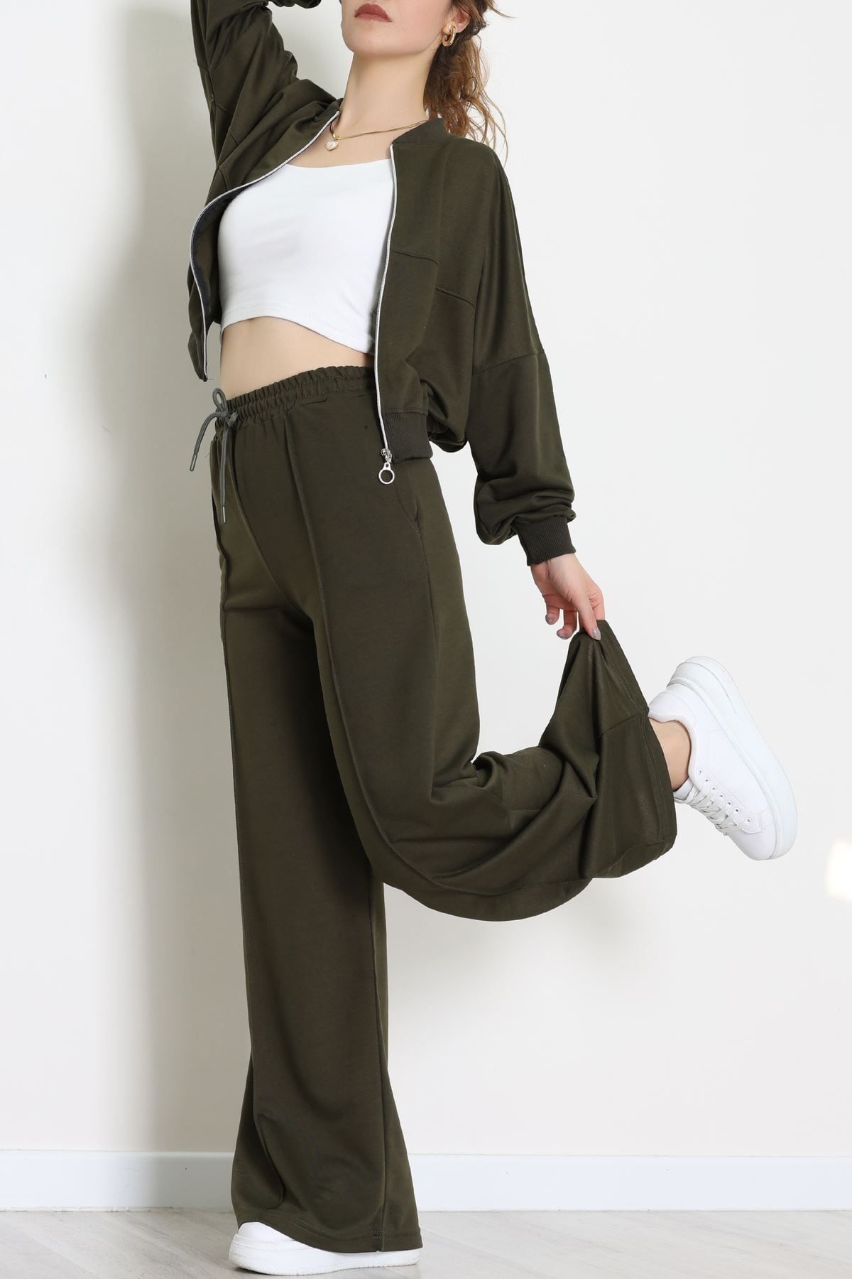 2 İplik Eşofman Takımı Haki - 55022.1857.