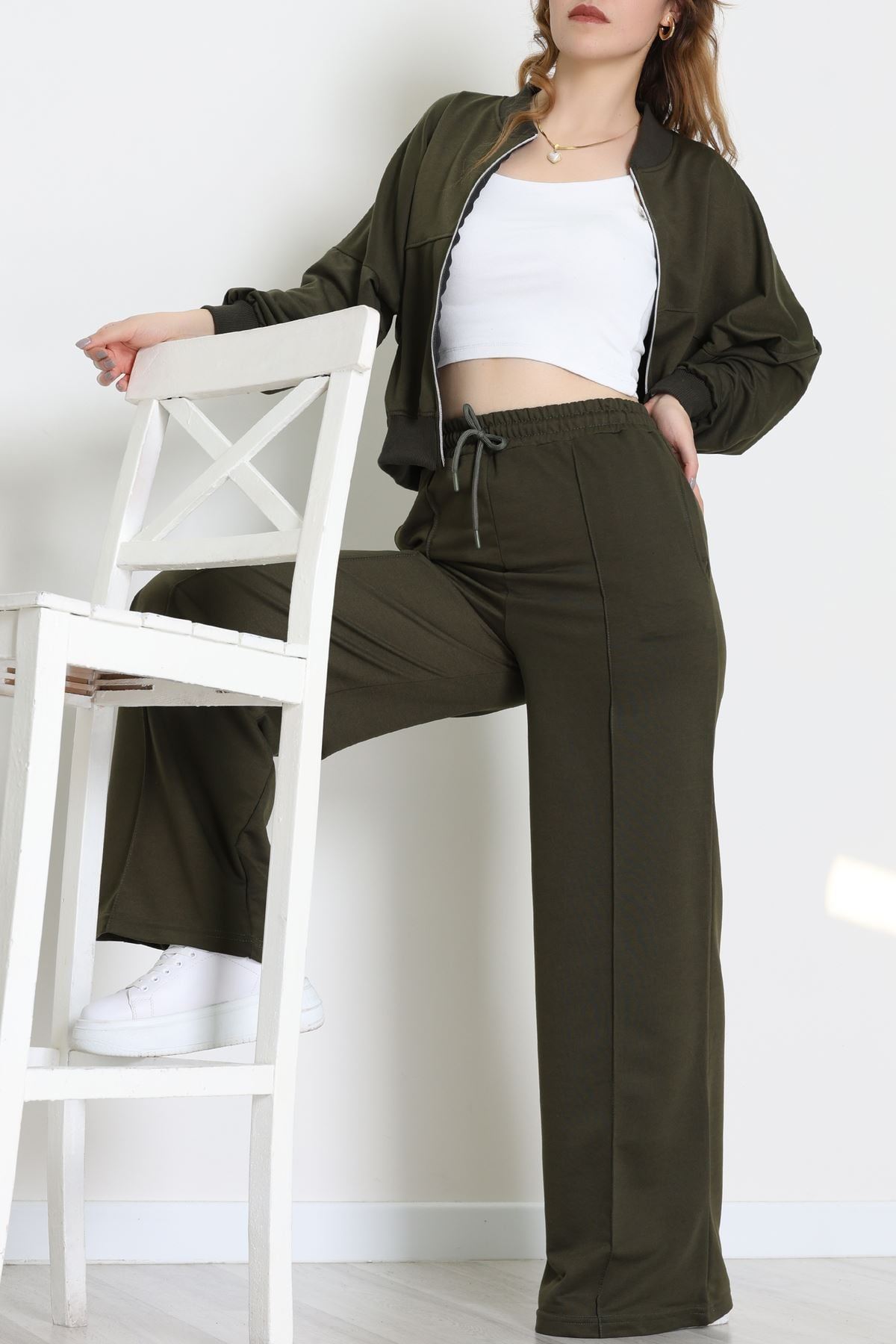 2 İplik Eşofman Takımı Haki - 55022.1857.