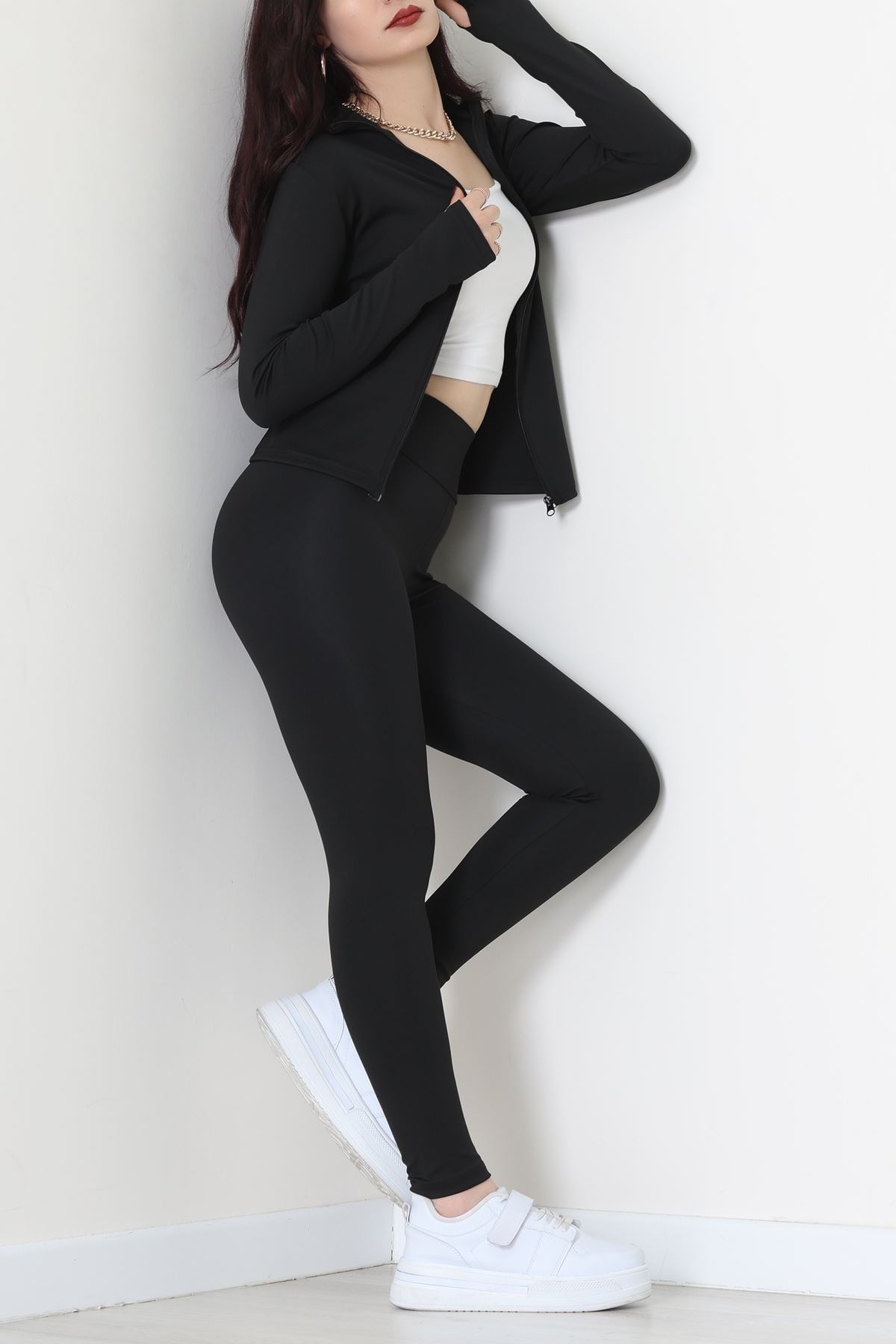 Fermuarlı Dalgıç Takım Siyah - 52197.053.