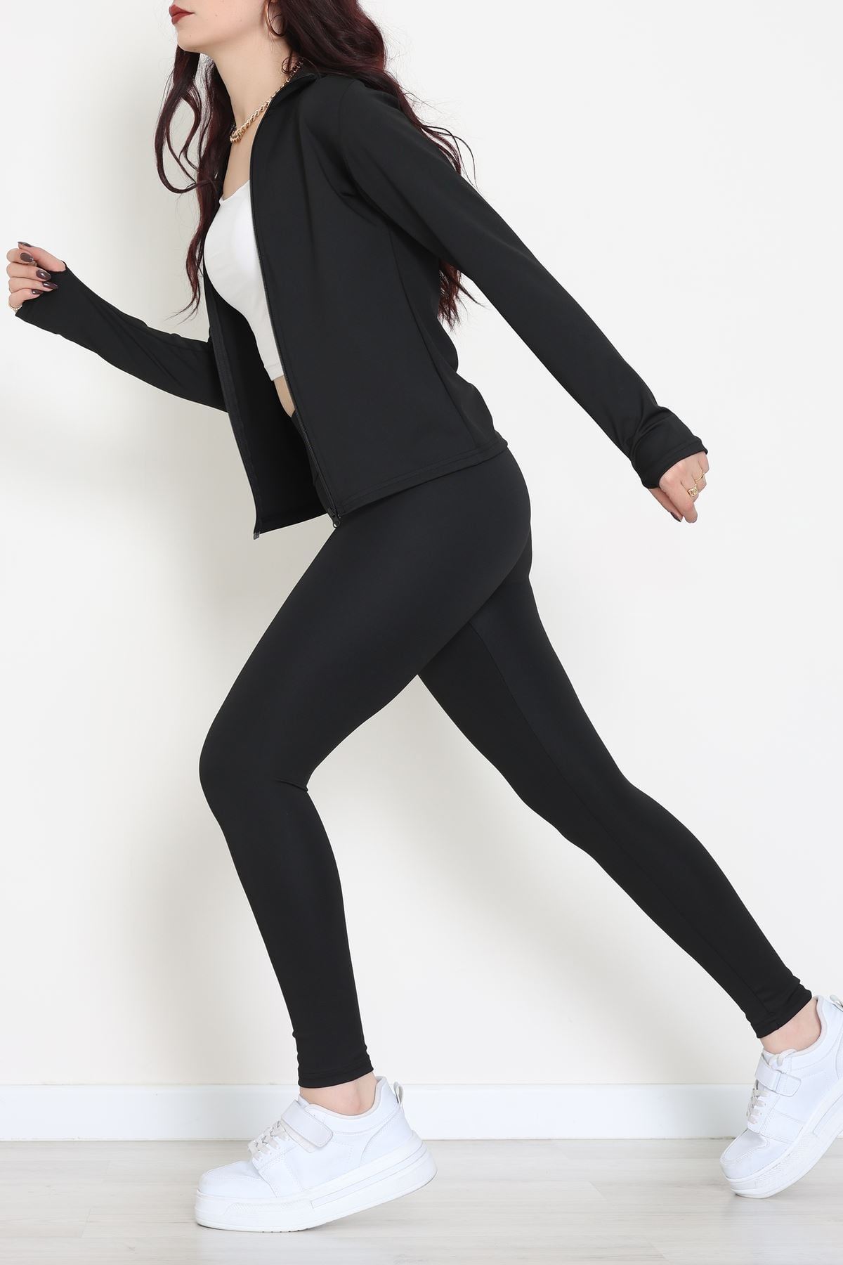 Fermuarlı Dalgıç Takım Siyah - 52197.053.