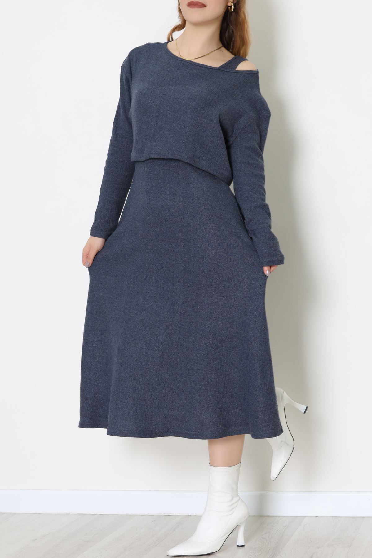 Raporlu Ribana Etekli Takım Lacivert - 55015.1567.