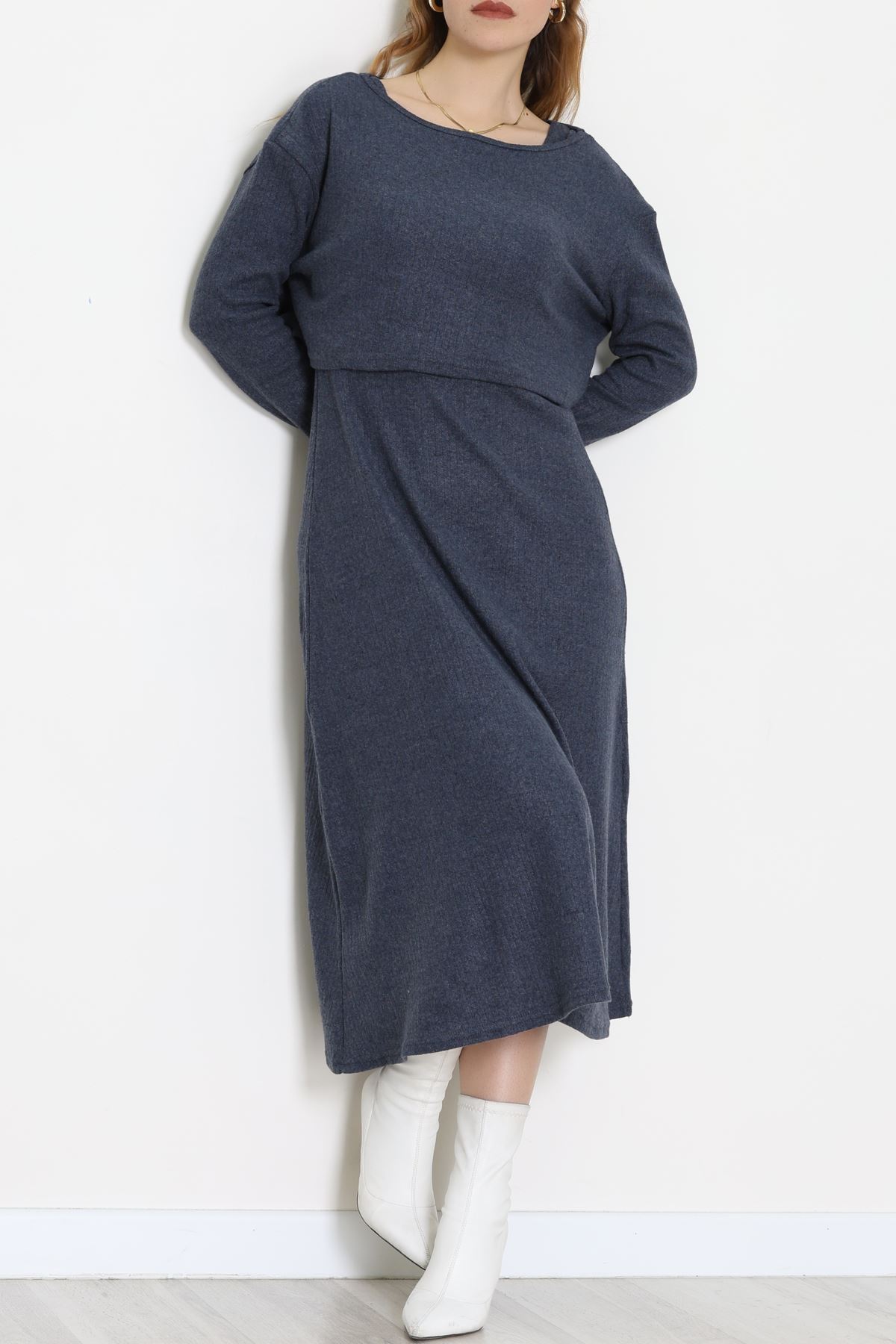 Raporlu Ribana Etekli Takım Lacivert - 55015.1567.