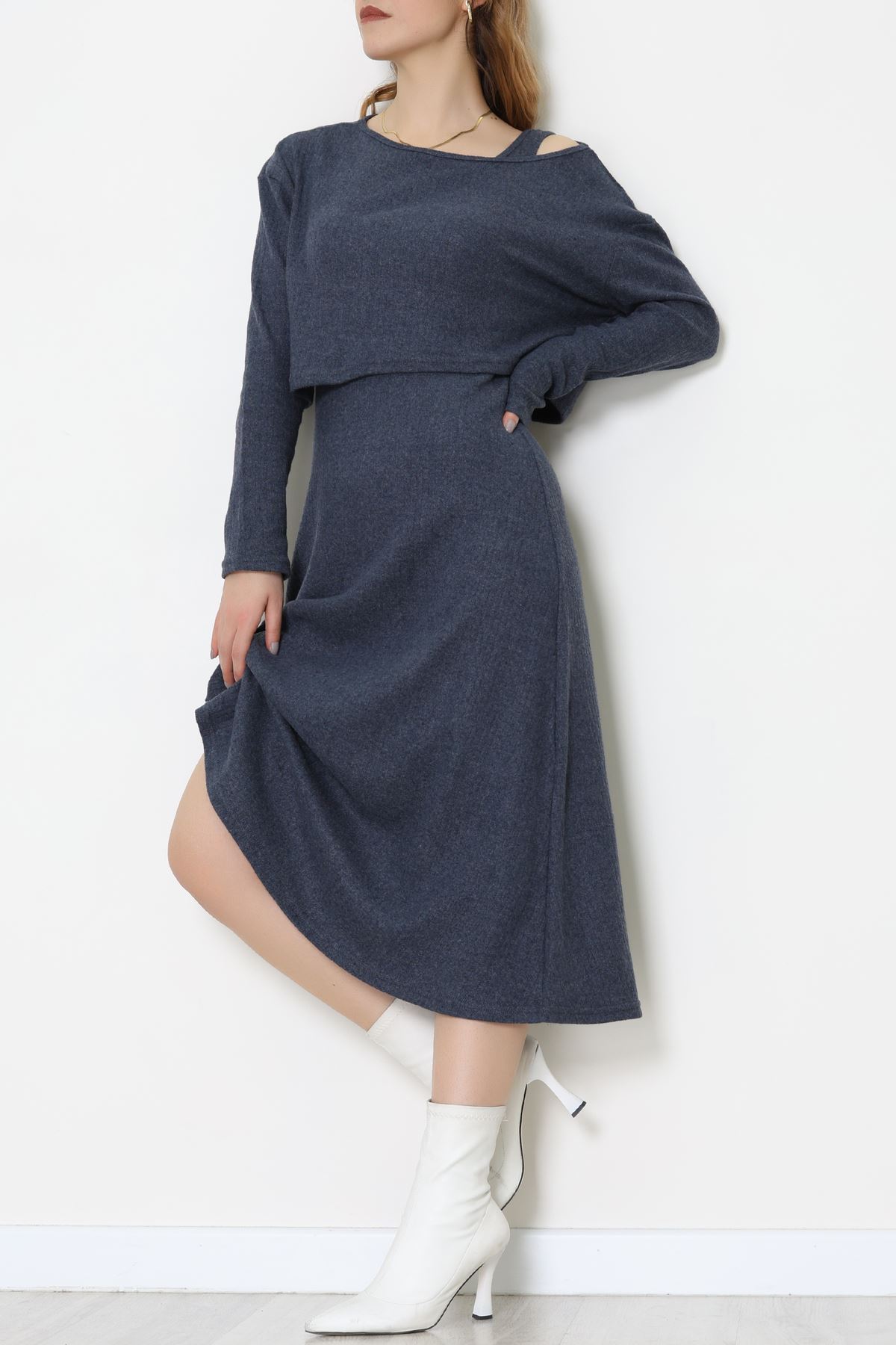 Raporlu Ribana Etekli Takım Lacivert - 55015.1567.