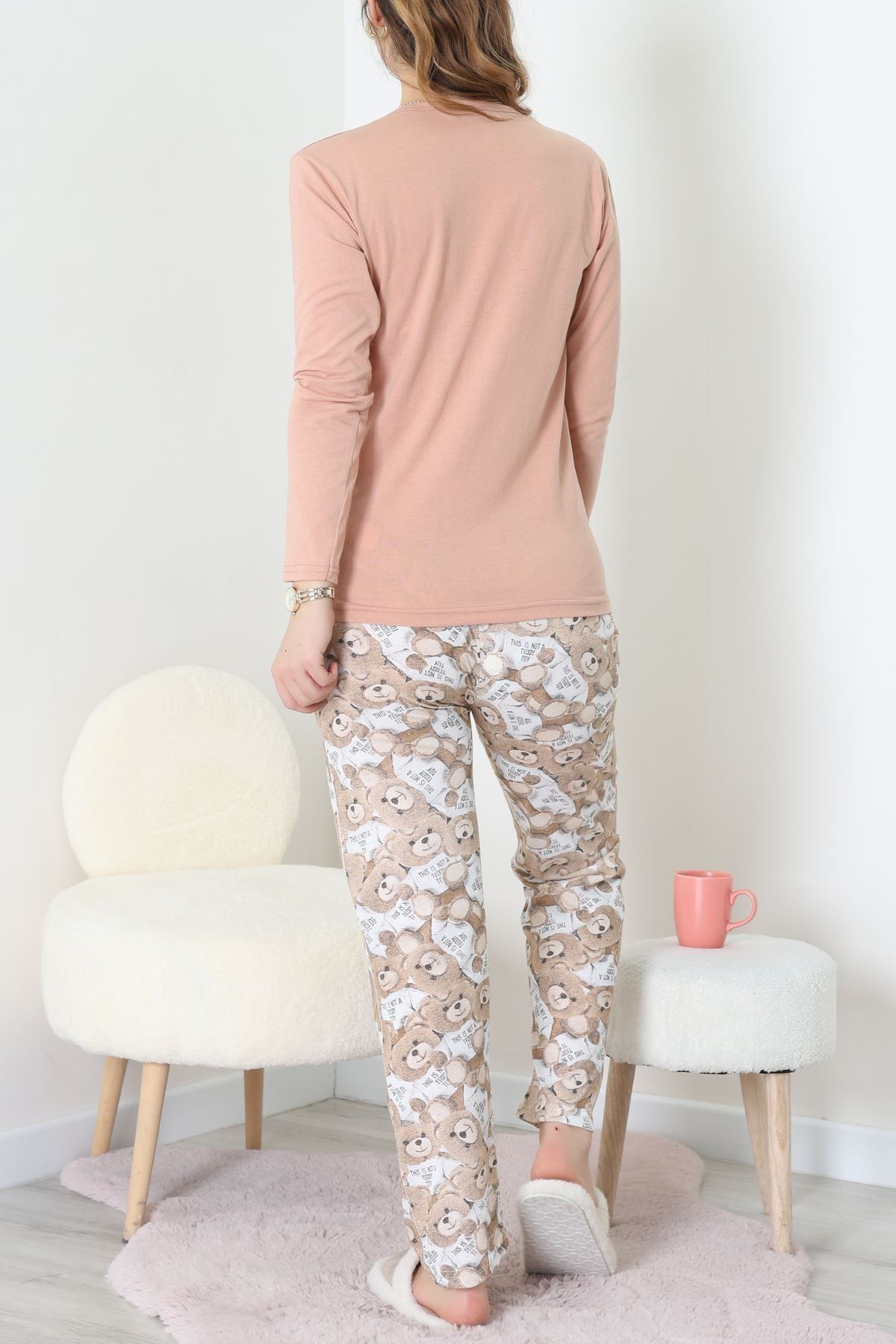 Viskon Pijama Takımı Bisküvi - 52185.2123.