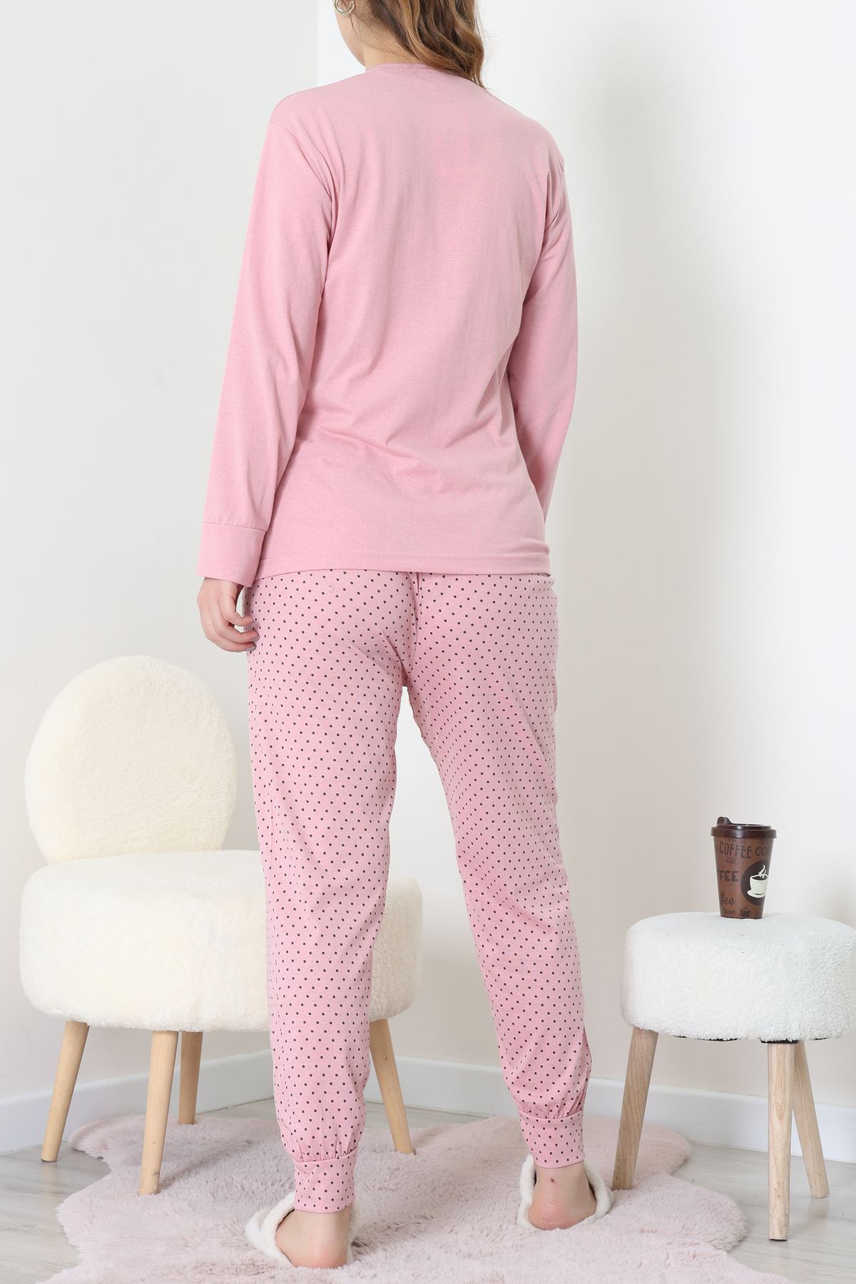 Süprem Kumaş Mevsimlik Pijama Takımı Bordo Pembe - 31897.1961.