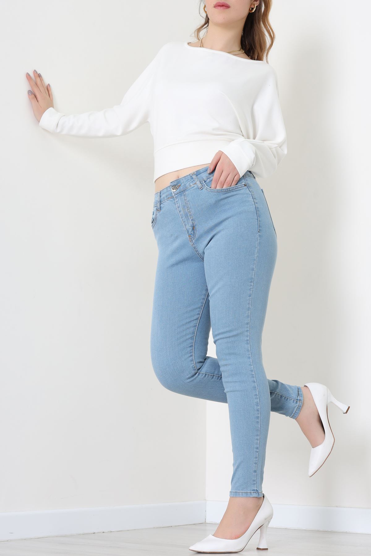 Dar Paça Kot Pantolon Açıkmavi1 - 42901.2128.