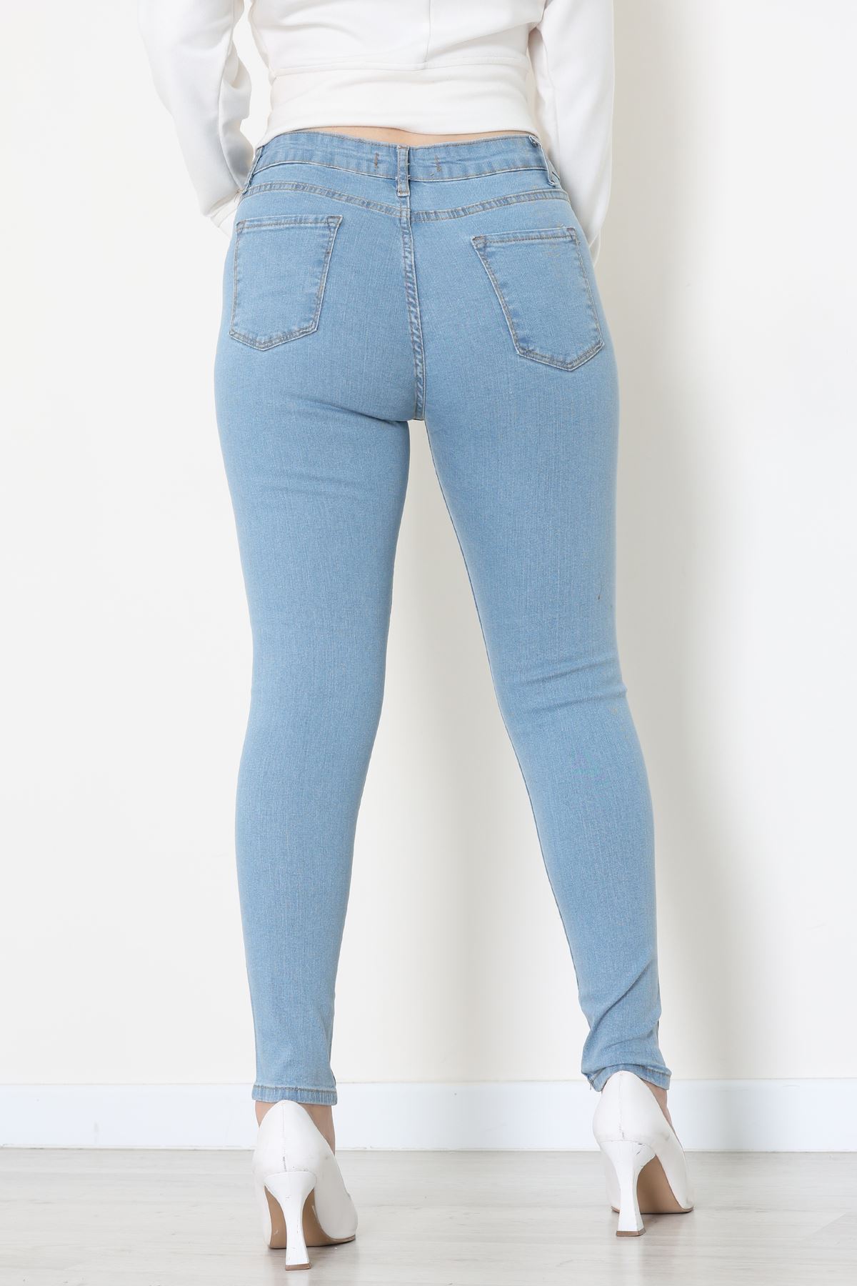 Dar Paça Kot Pantolon Açıkmavi1 - 42901.2128.